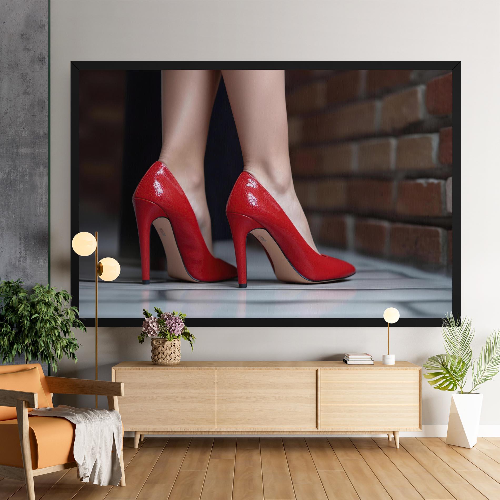Leinwandbild Sexy Red Heels mockup 9