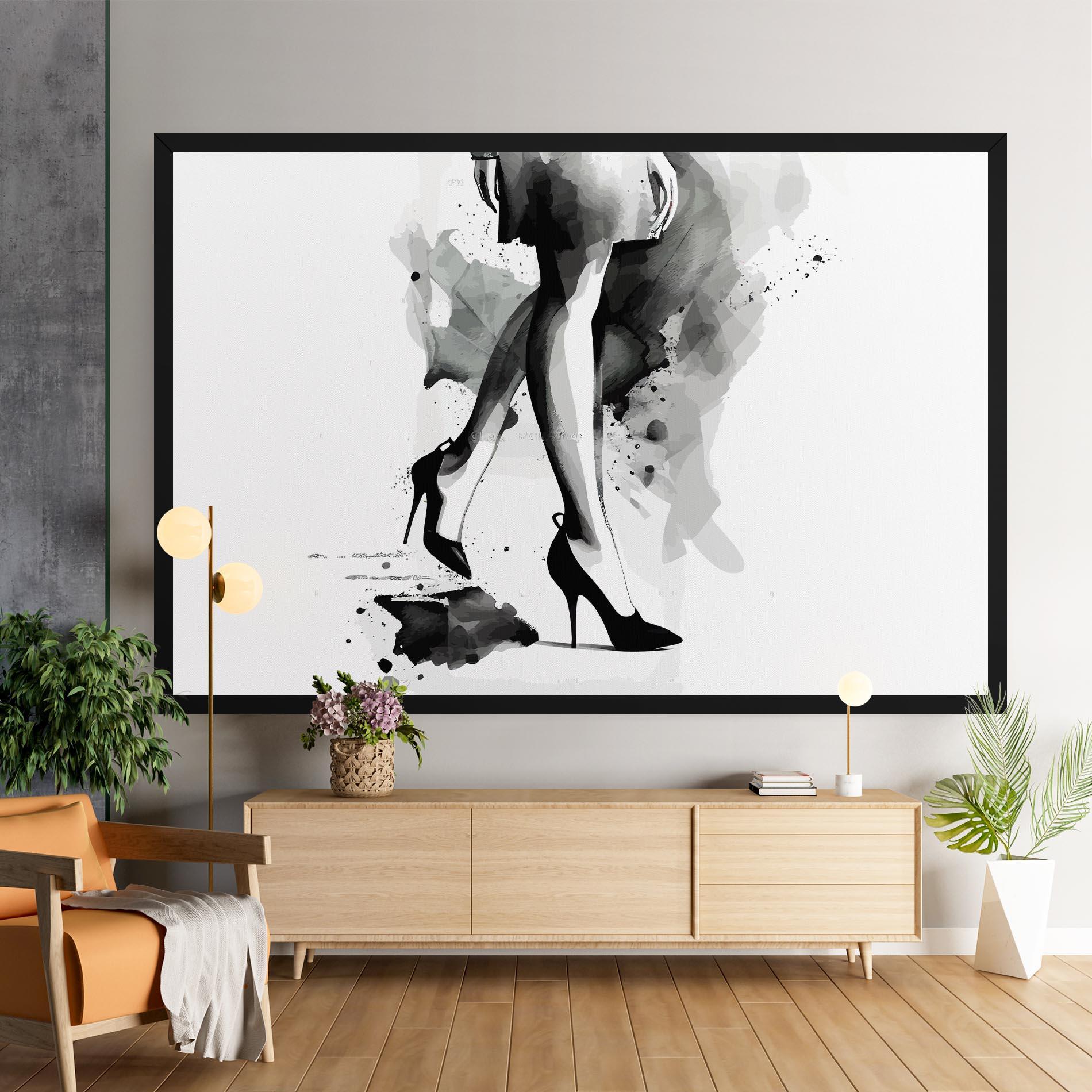 Leinwandbild Watercolor Shoes mockup 9