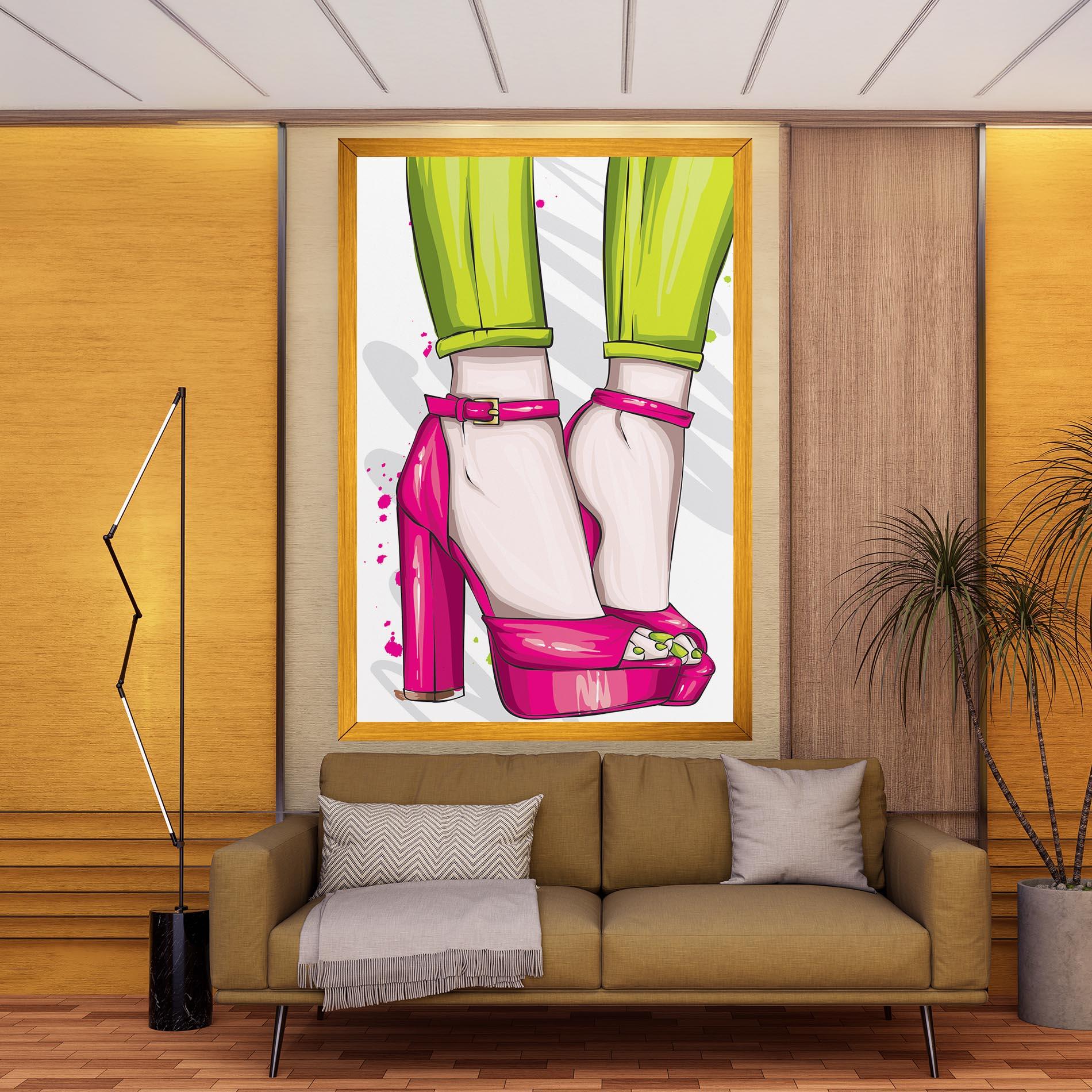 Leinwandbild Green Nails mockup 9