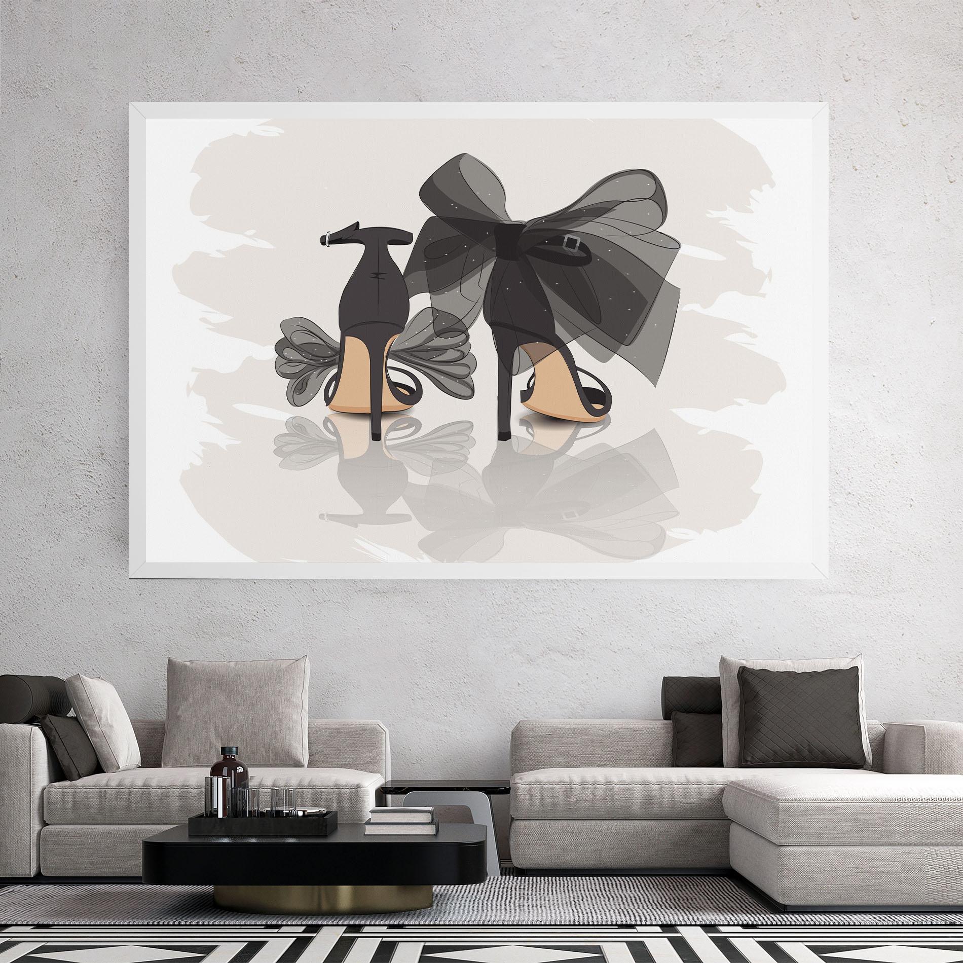 Leinwandbild Black Bow Heels mockup 2