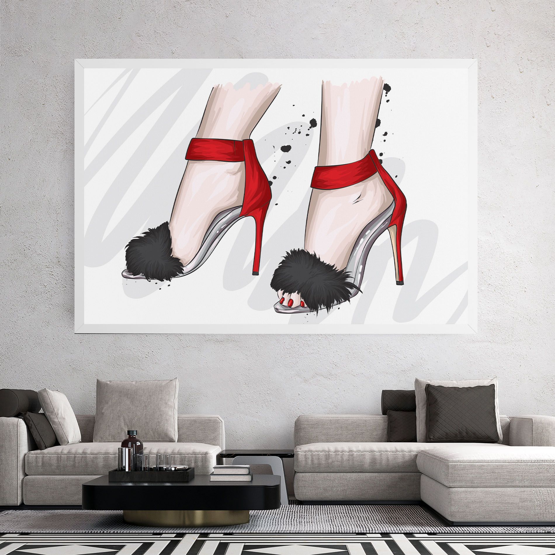 Black Red Heels mockup 2