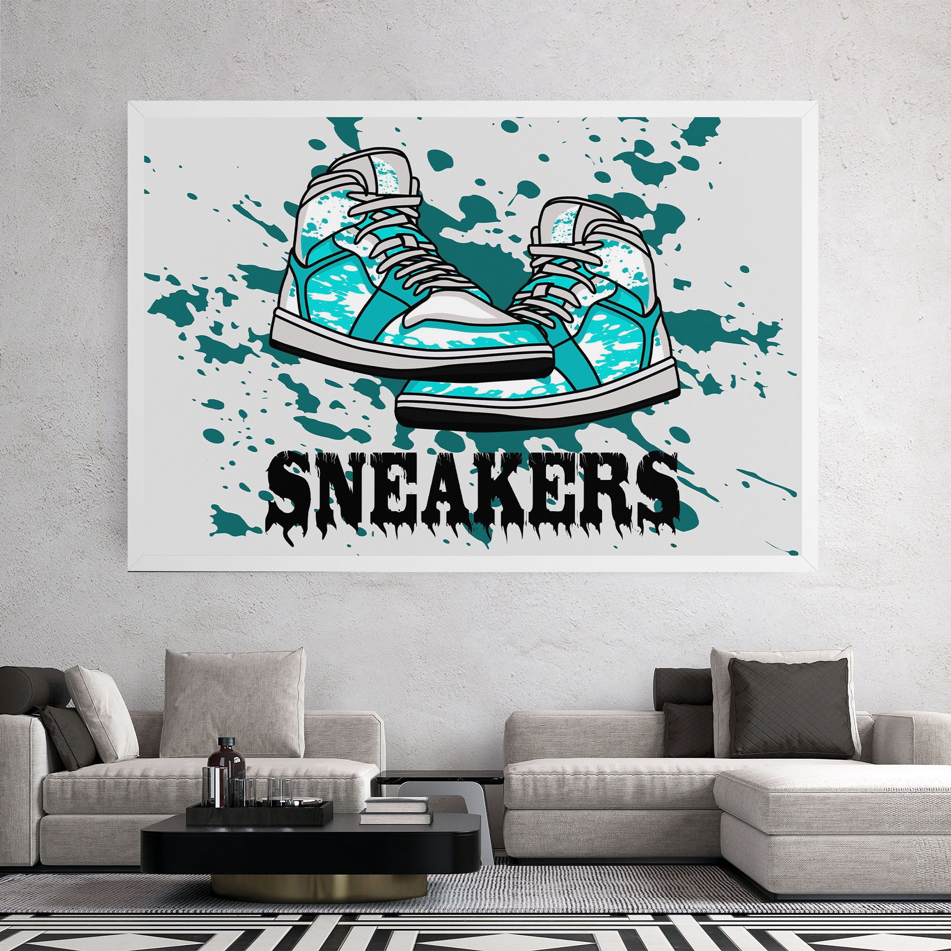 Light Blue Sneakers mockup 2