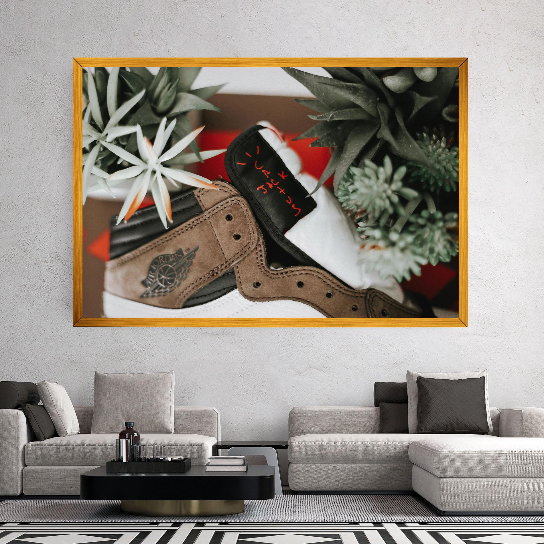 Leinwandbild Brown Air Jordan mockup 2