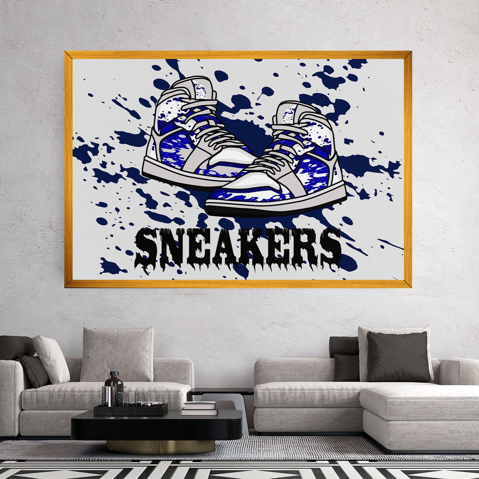 Dark Blue Sneakers mockup 2