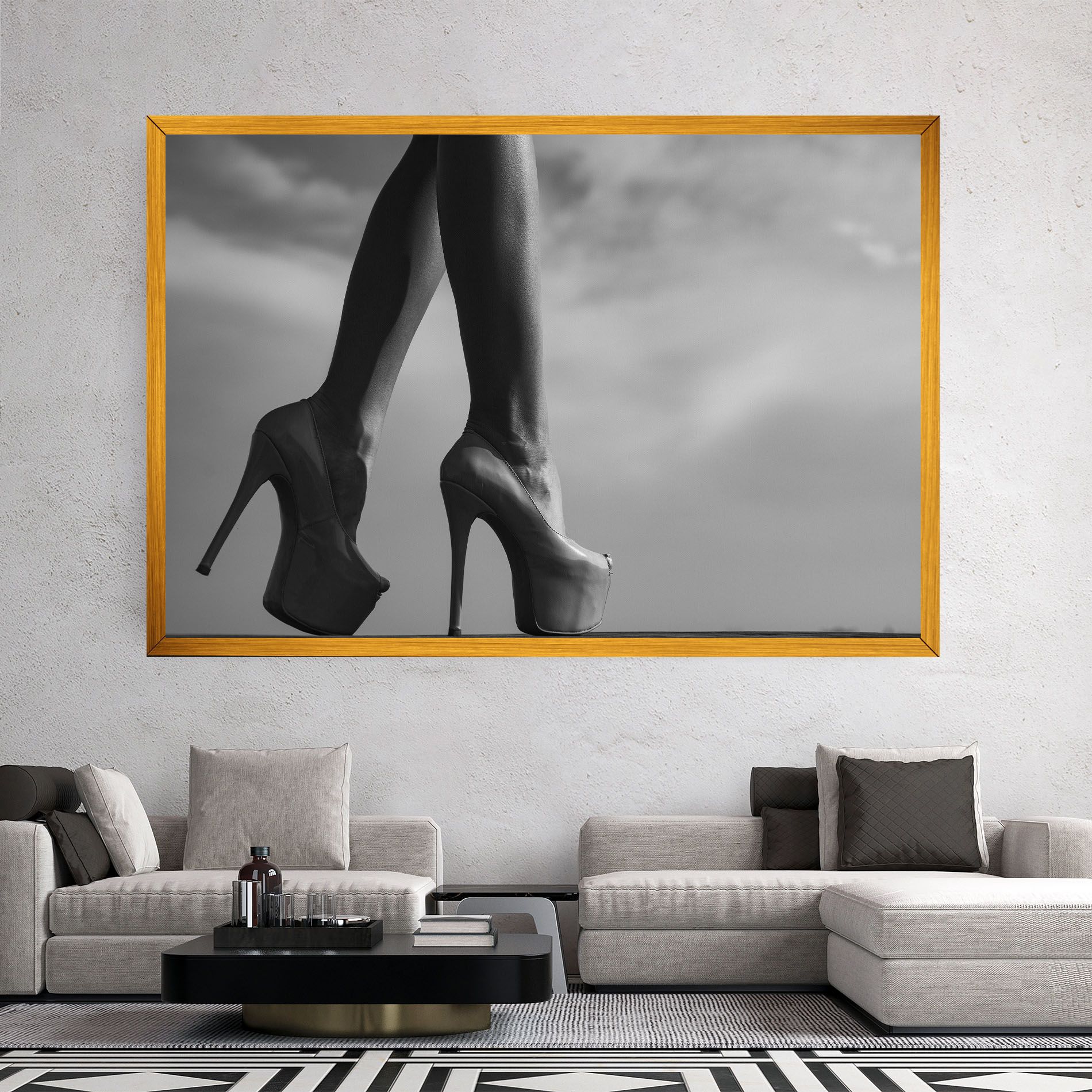 Heels Sky Background mockup 2