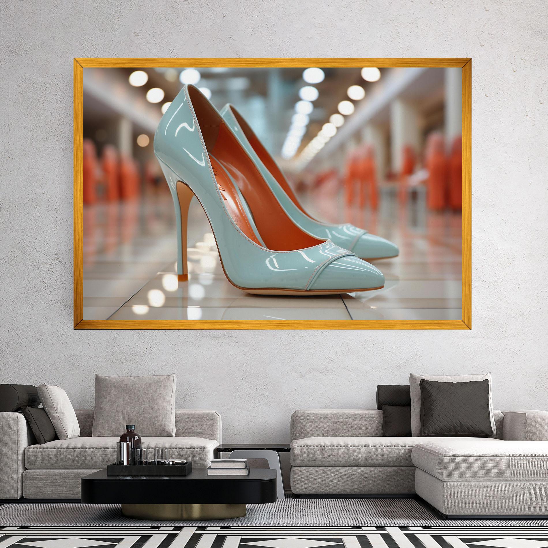 Leinwandbild Light Blue Heels mockup 2