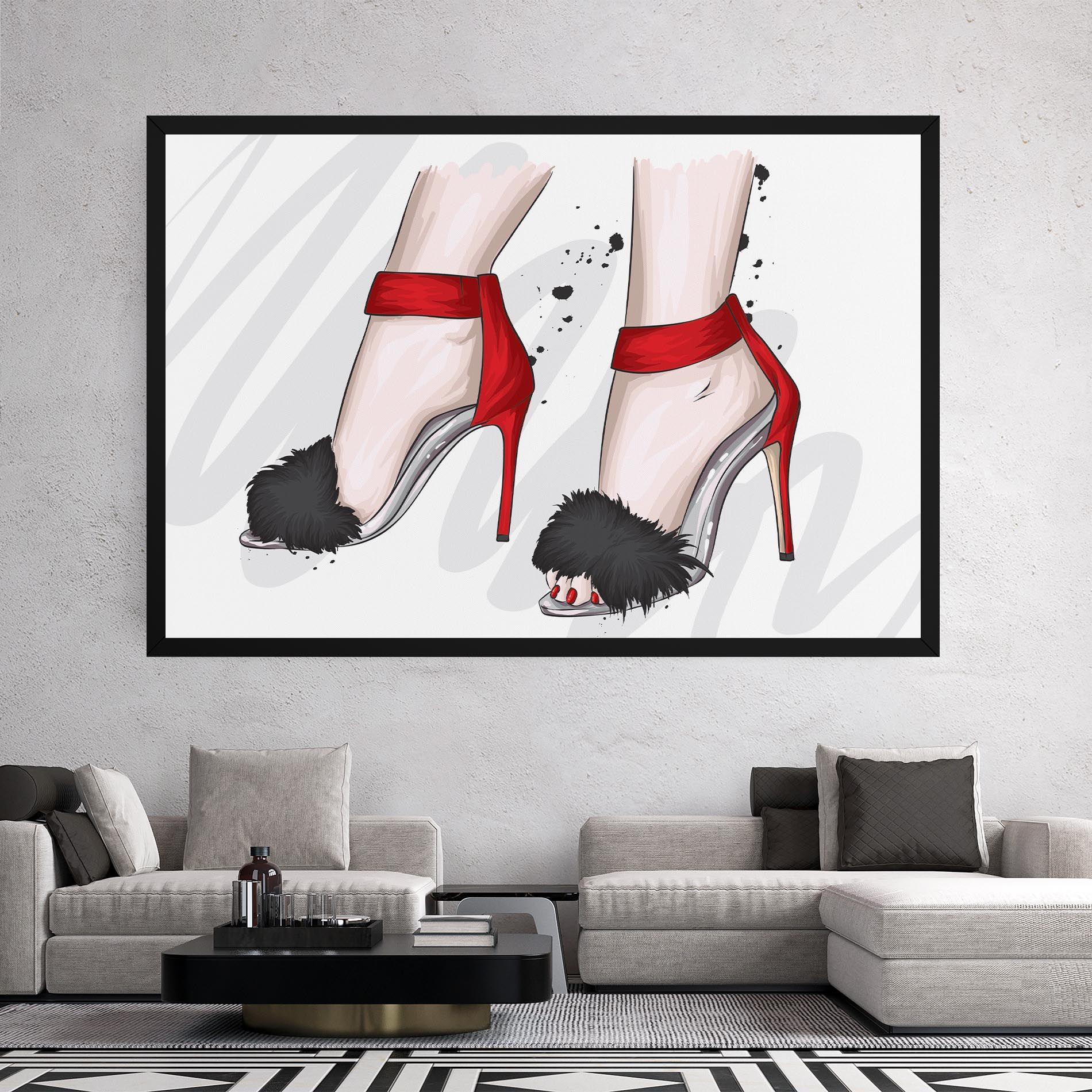 Black Red Heels mockup 2