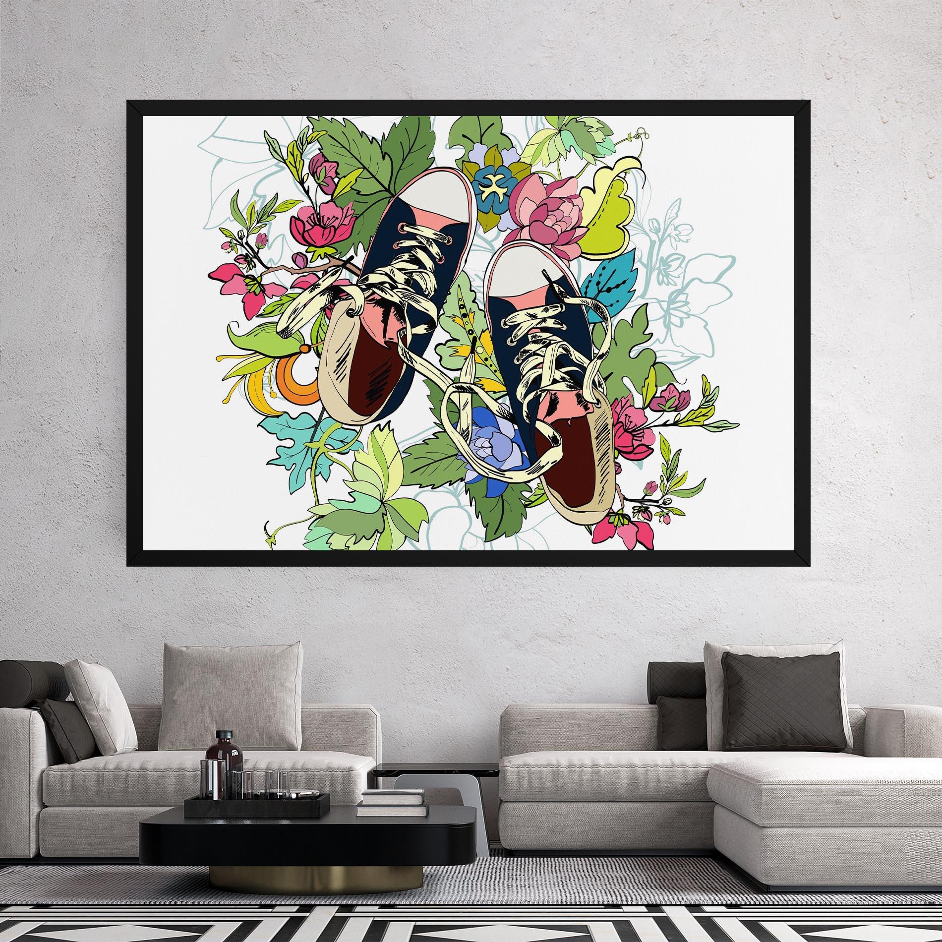 Leinwandbild Flower Shoes mockup 2