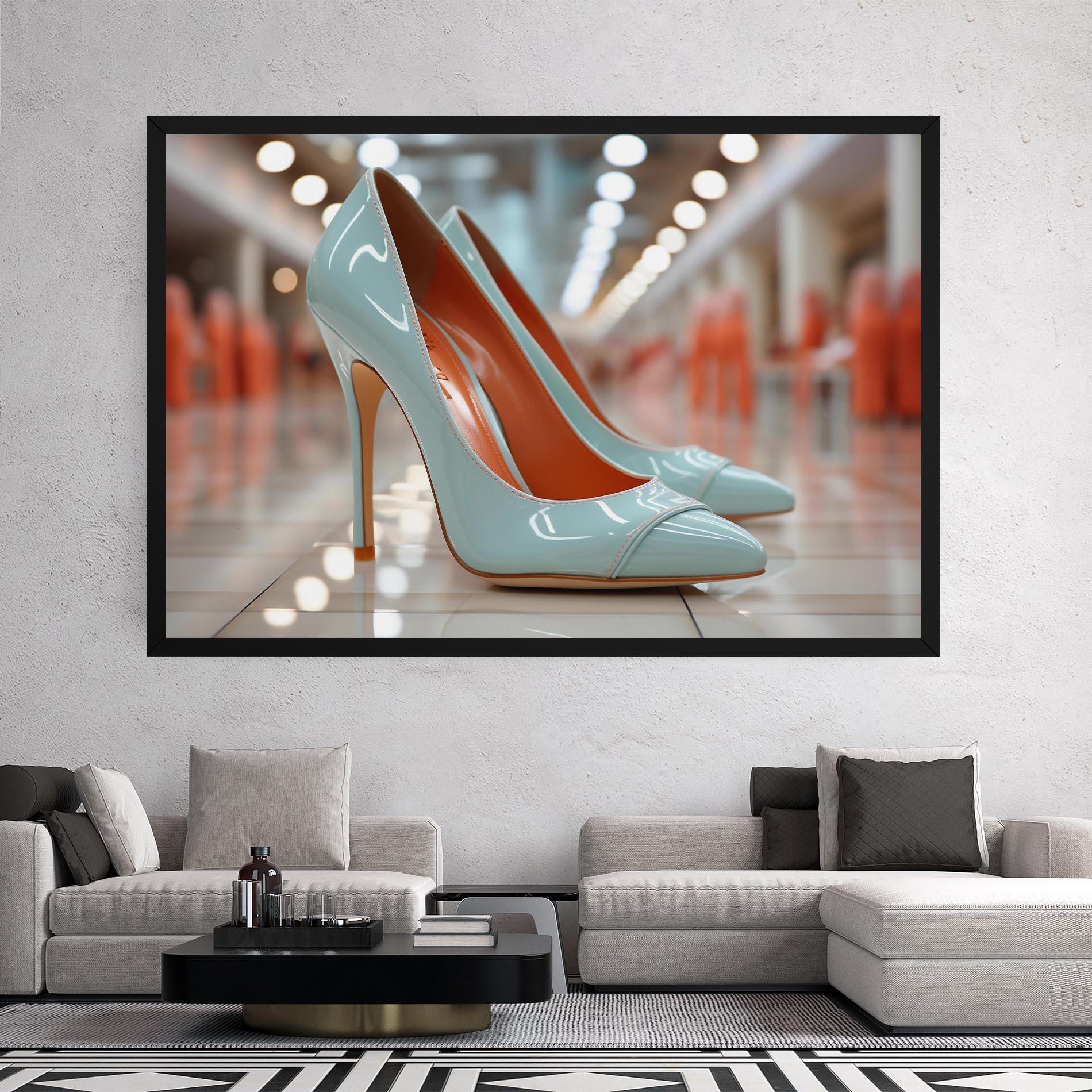 Leinwandbild Light Blue Heels mockup 2