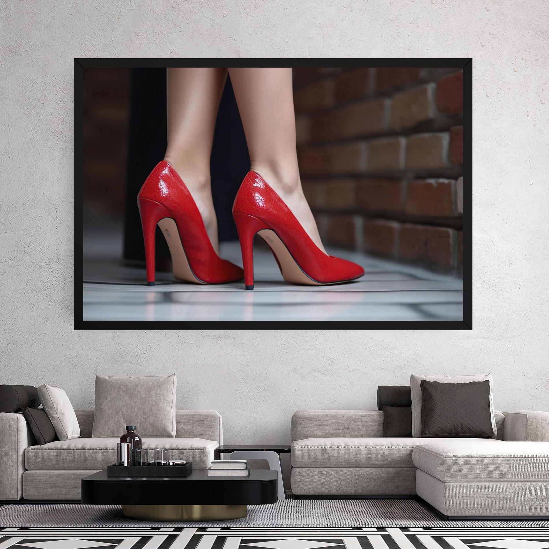 Leinwandbild Sexy Red Heels mockup 2