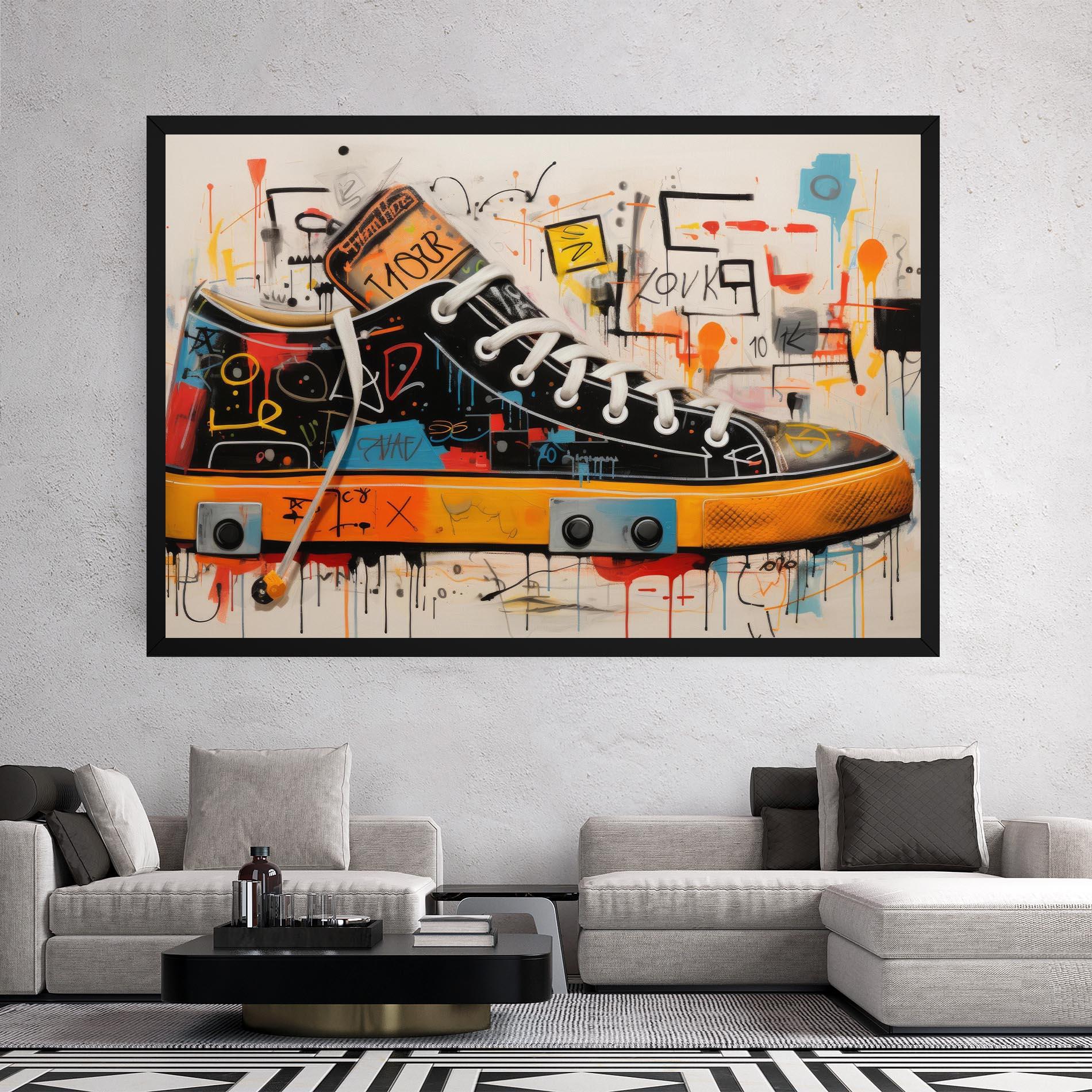 Leinwandbild Teenager Sneakers mockup 2