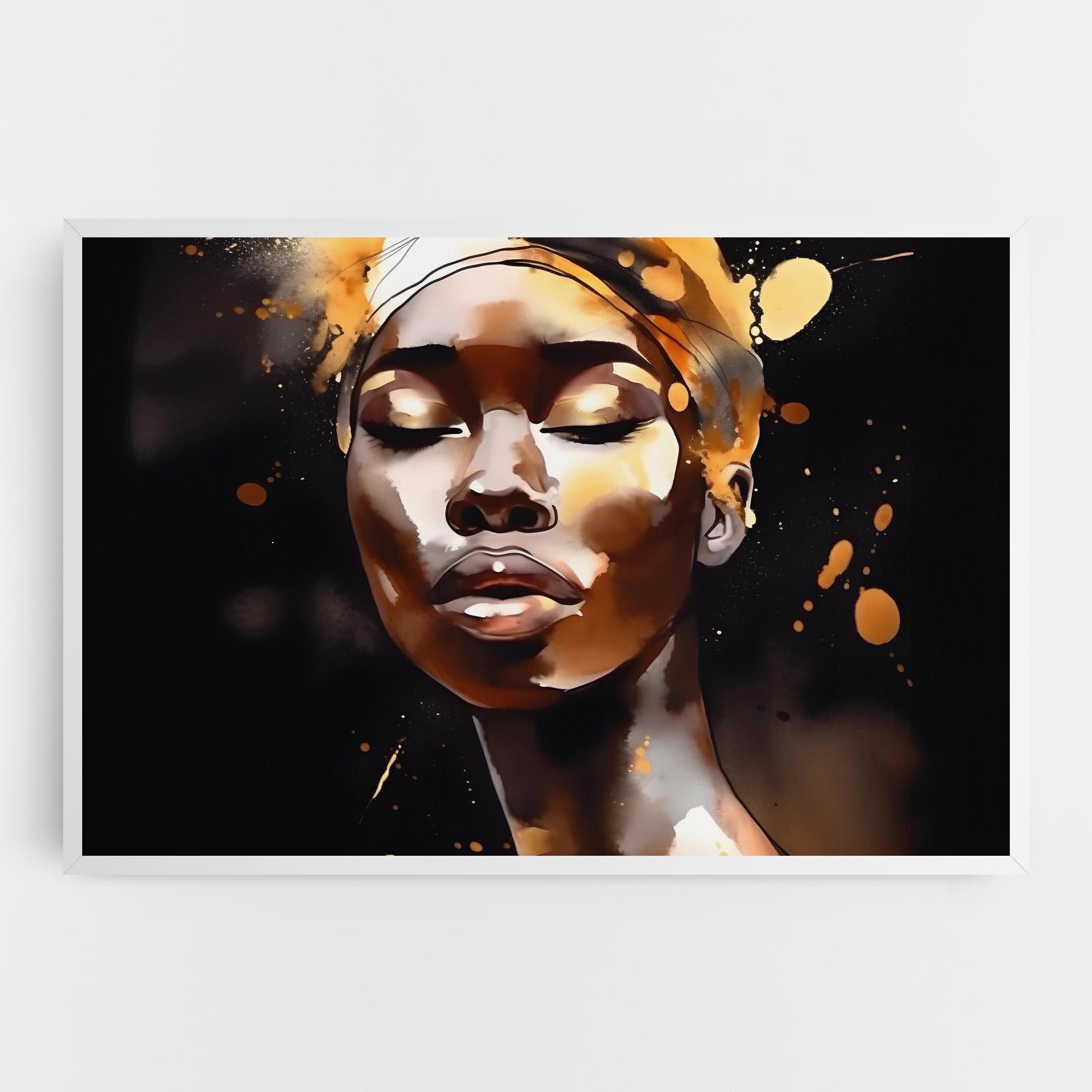 Leinwandbild Abstract Gold Woman mockup 0