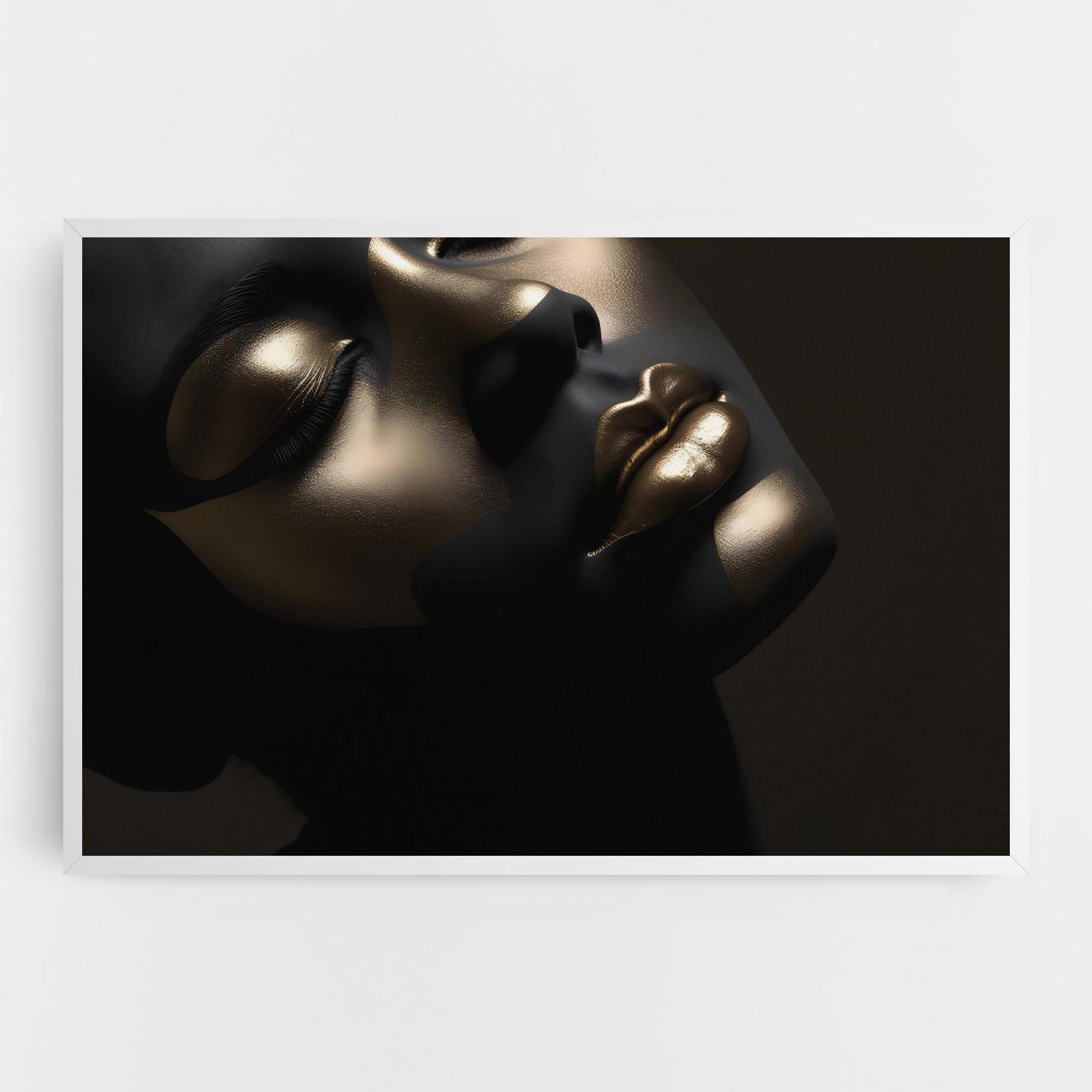 Leinwandbild Dark Gold Face mockup 0