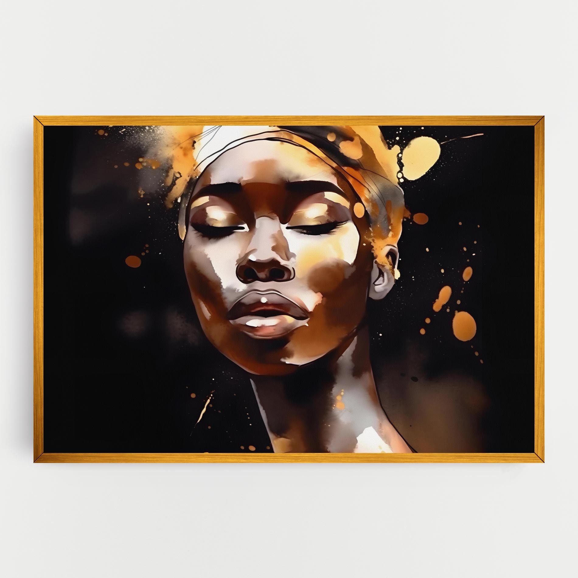 Abstract Gold Woman mockup 0