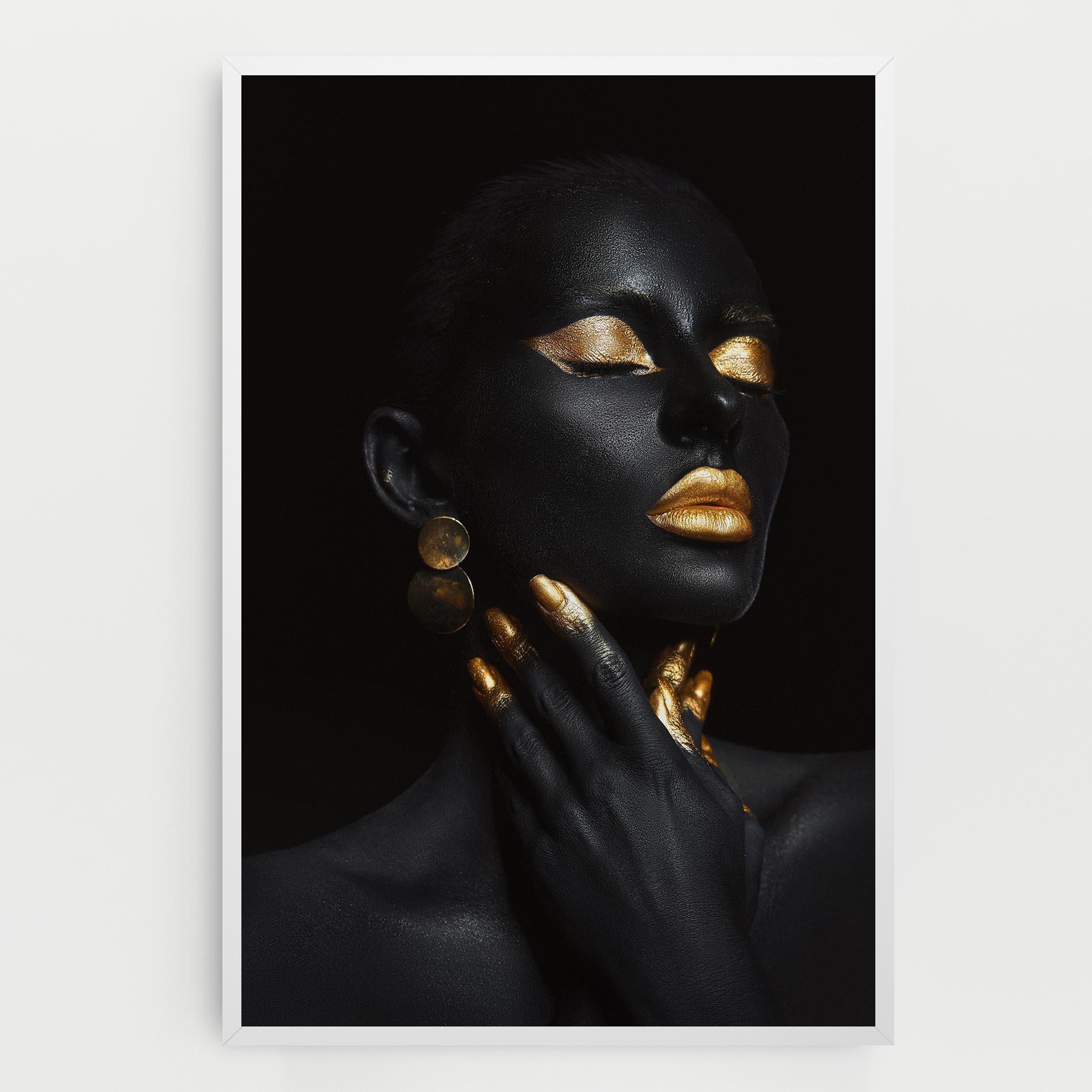 Leinwandbild Eyelids Gold Makeup mockup 0