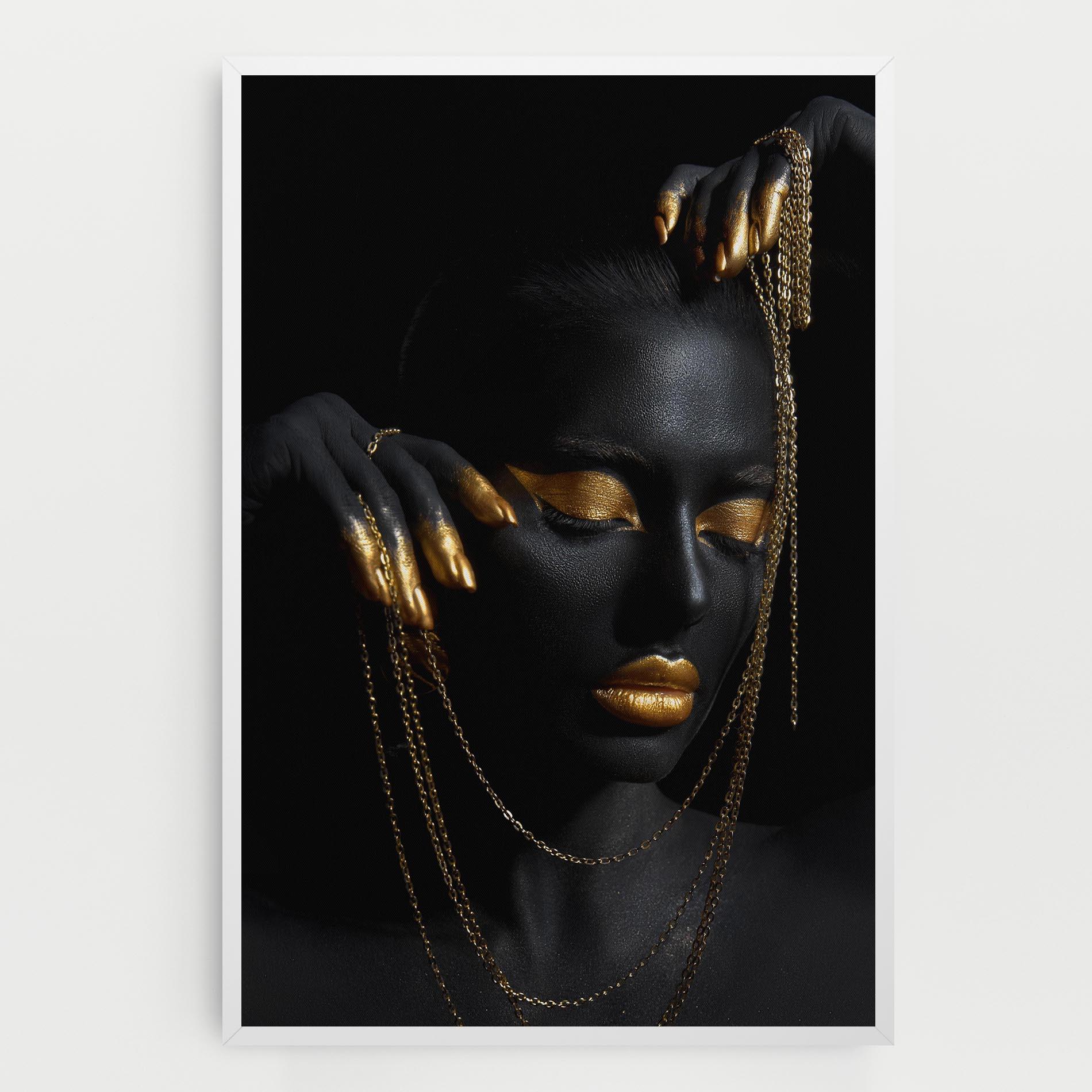 Leinwandbild Gold Black Skin mockup 0