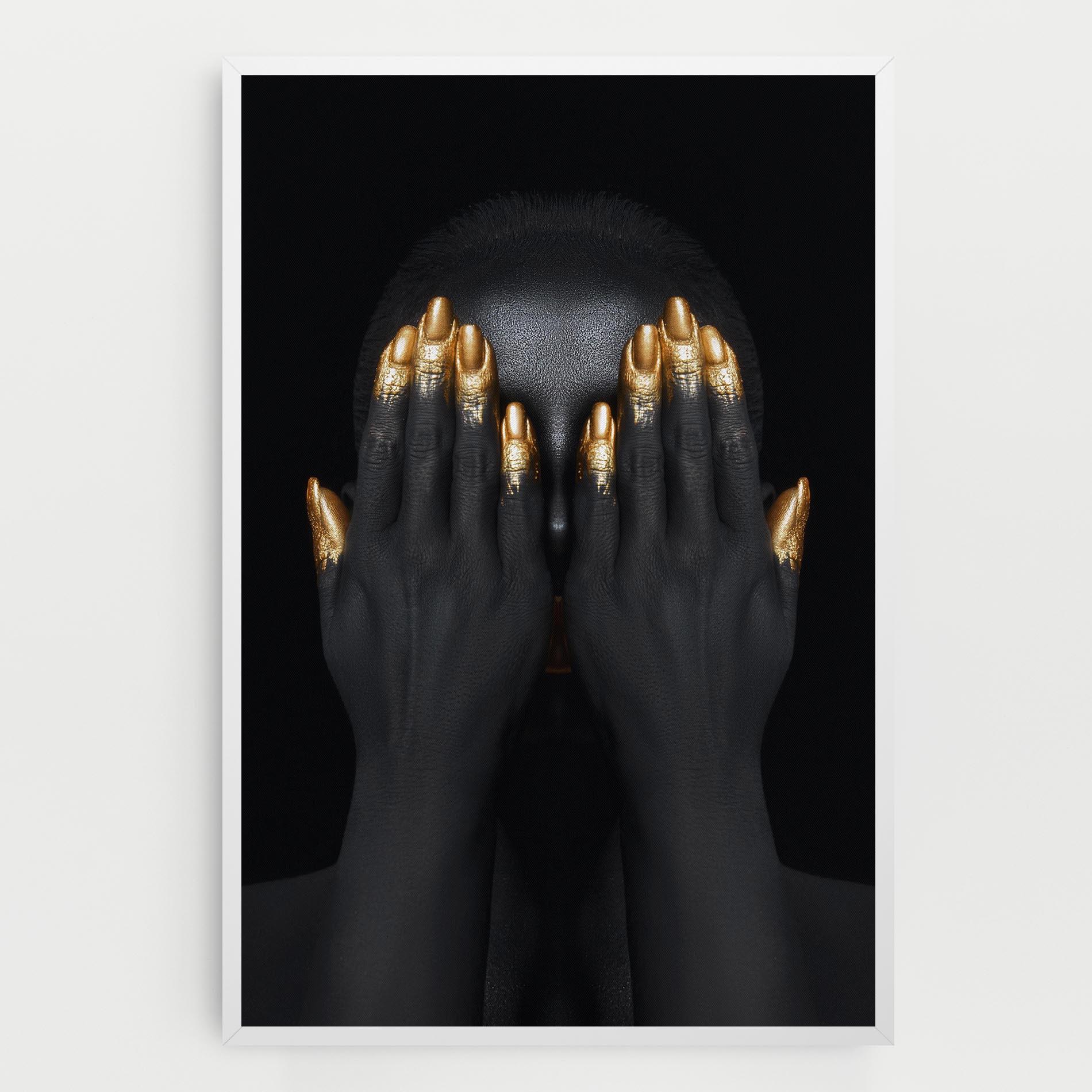 Leinwandbild Gold Fingertips Chain mockup 0