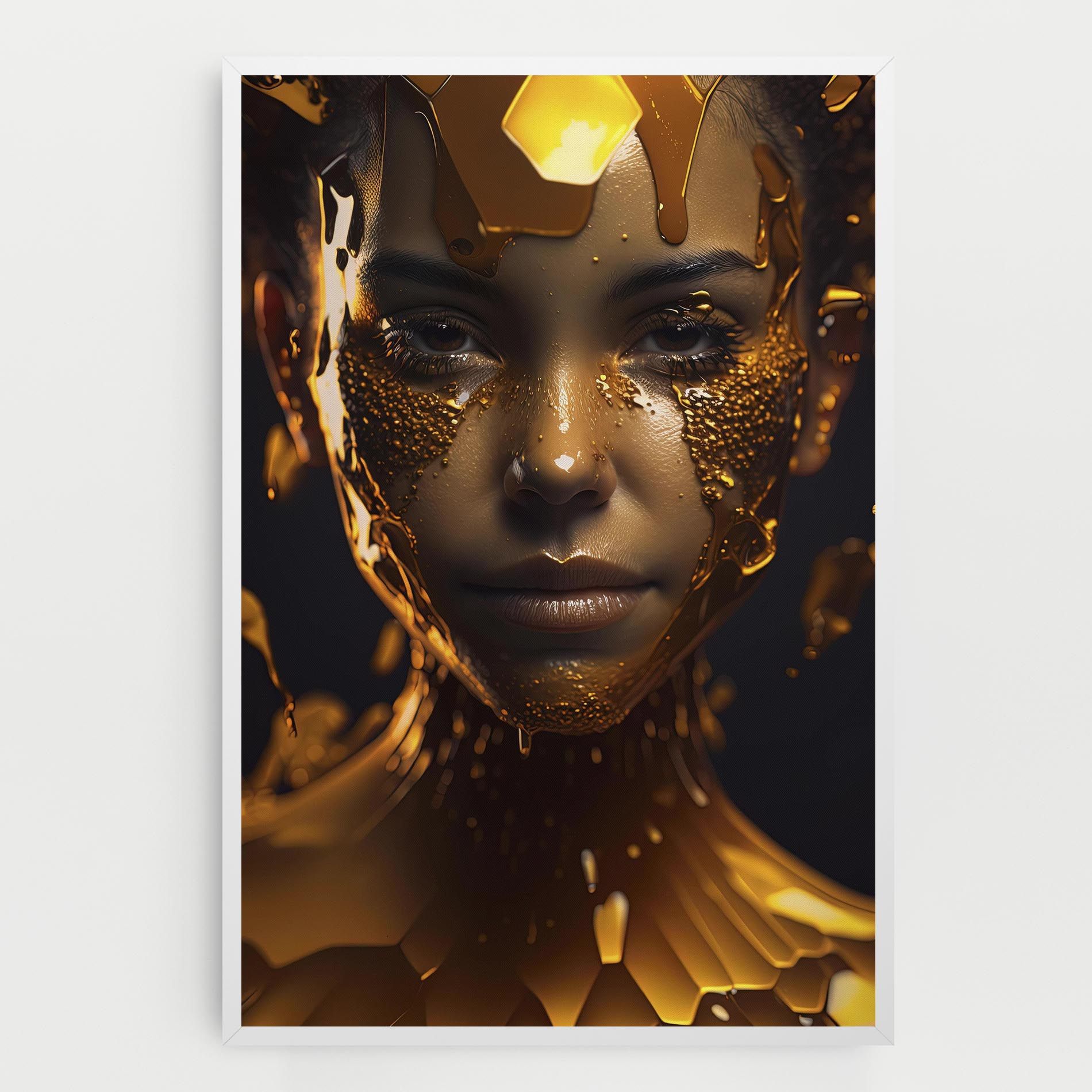 Gold Honeycomb Girl mockup 0