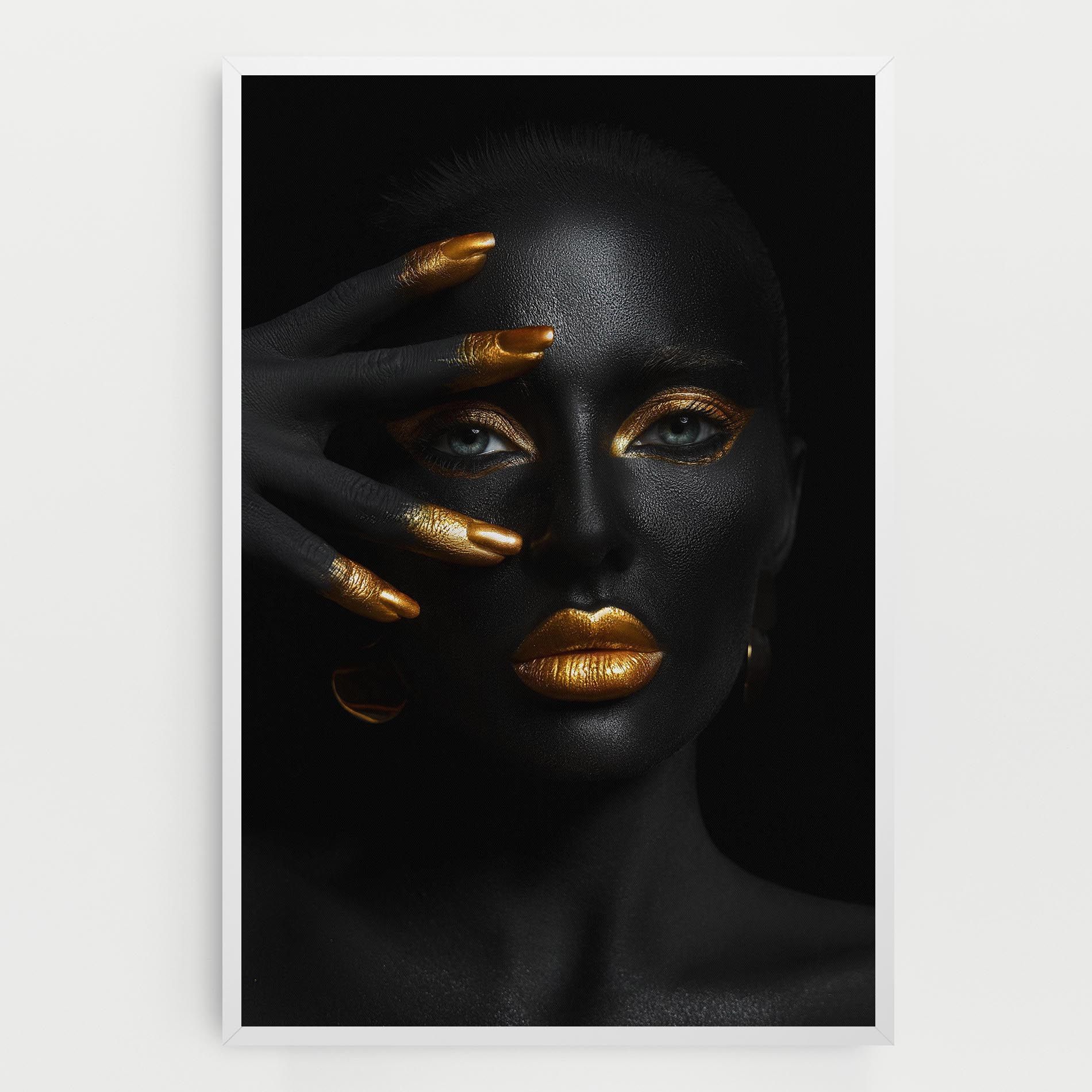 Gold Makeup Nails mockup 0