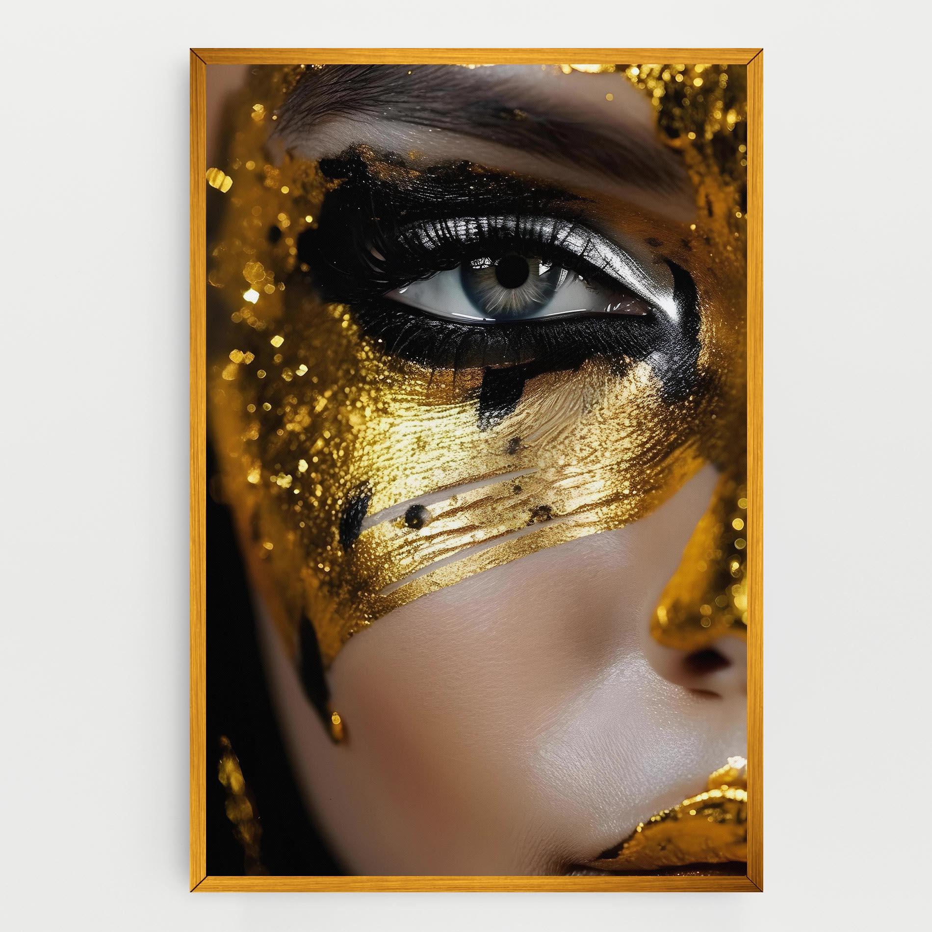 Leinwandbild Black Gold Eyeliner mockup 0