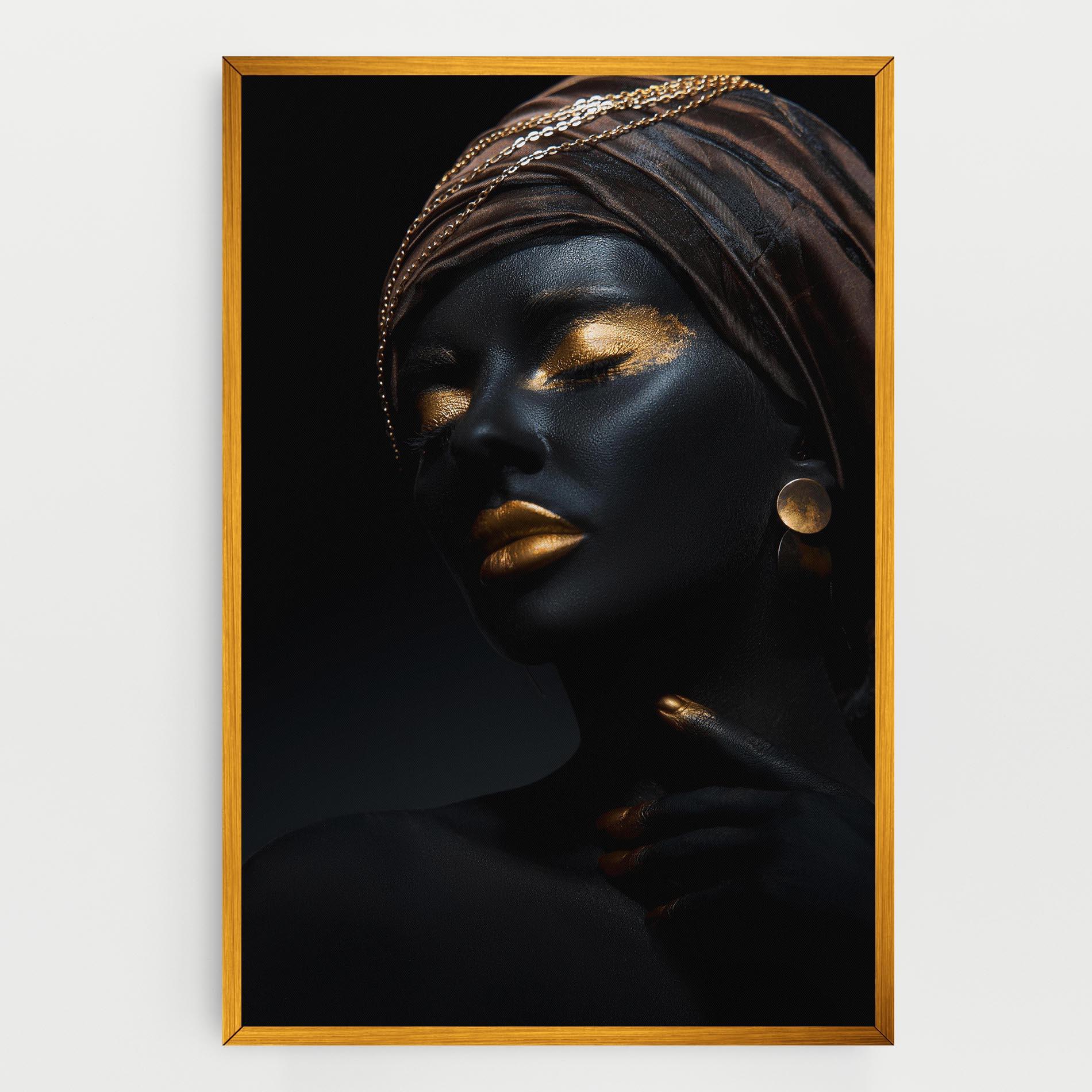 Leinwandbild Black Gold Skin mockup 0