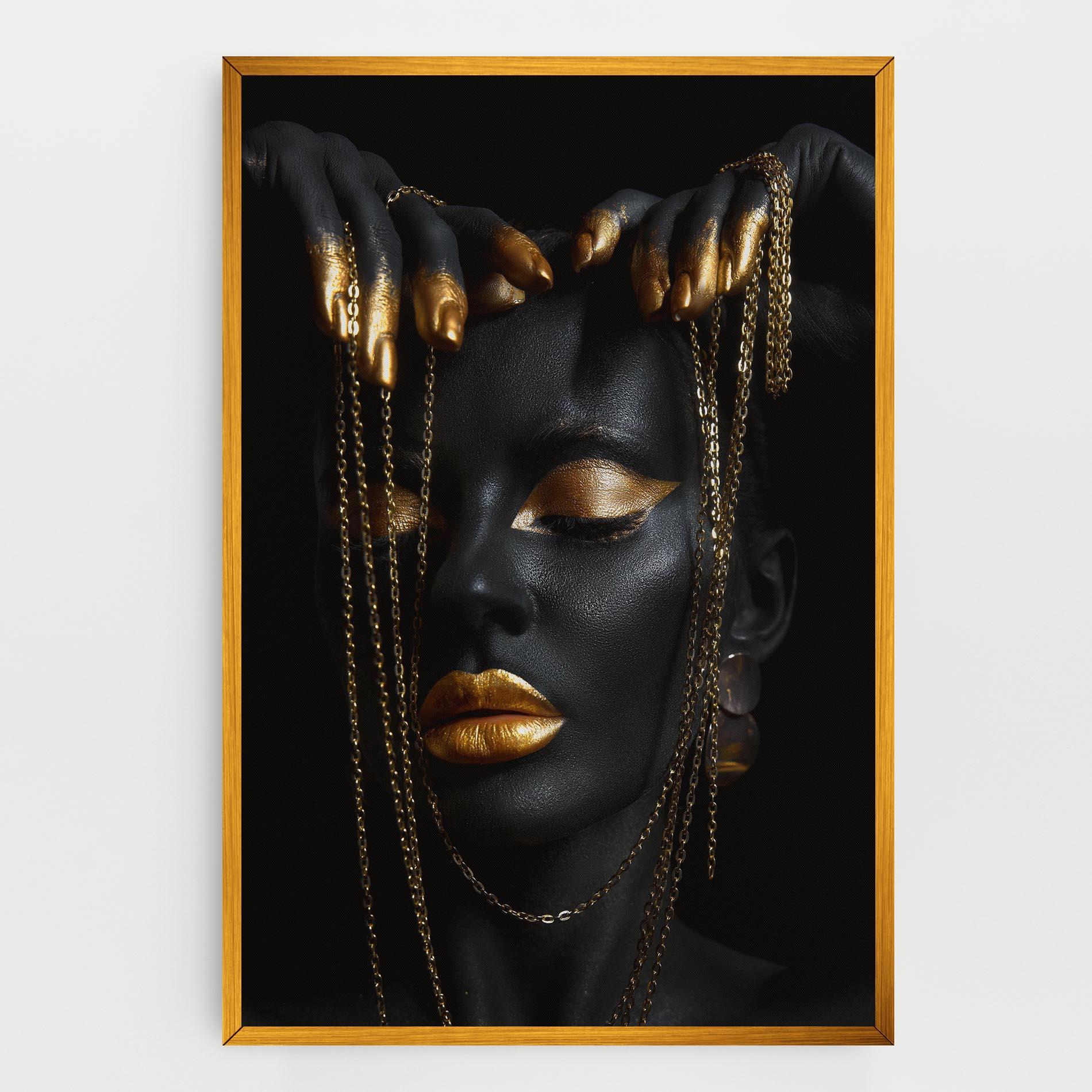 Leinwandbild Chain Gold Eyelids mockup 0