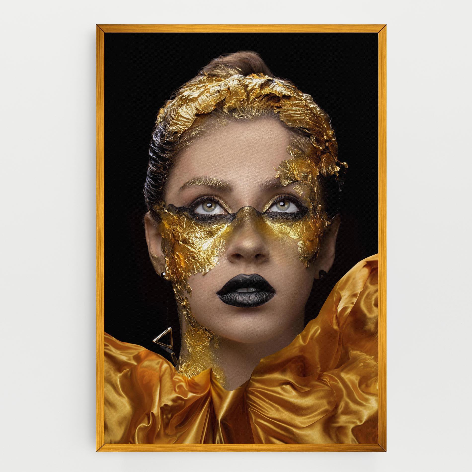 Leinwandbild Glamorous Gold Outfit mockup 0