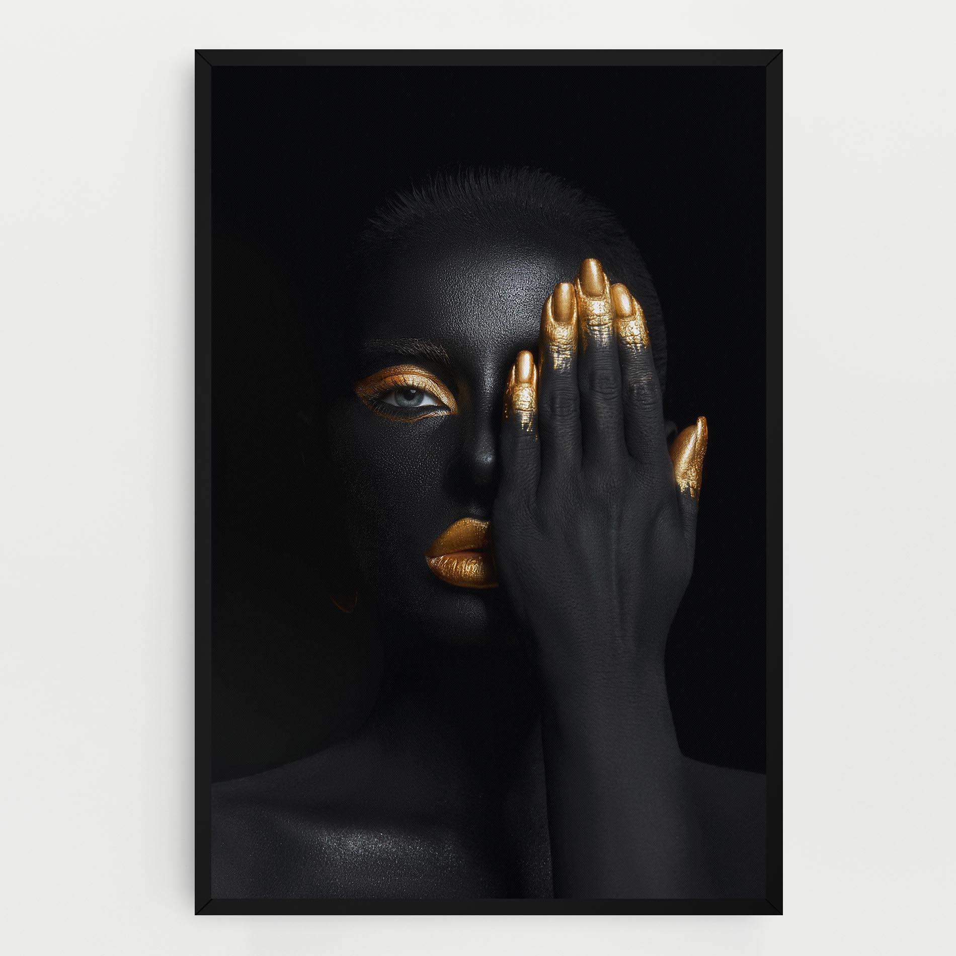 Leinwandbild Gold Makeup Chain mockup 0