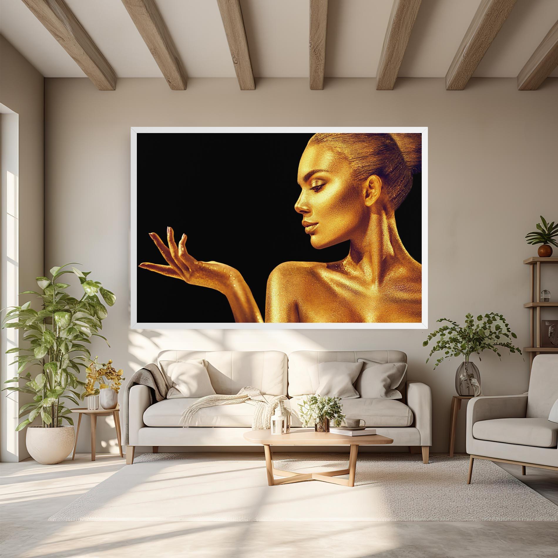 Leinwandbild Golden Glamour mockup 6