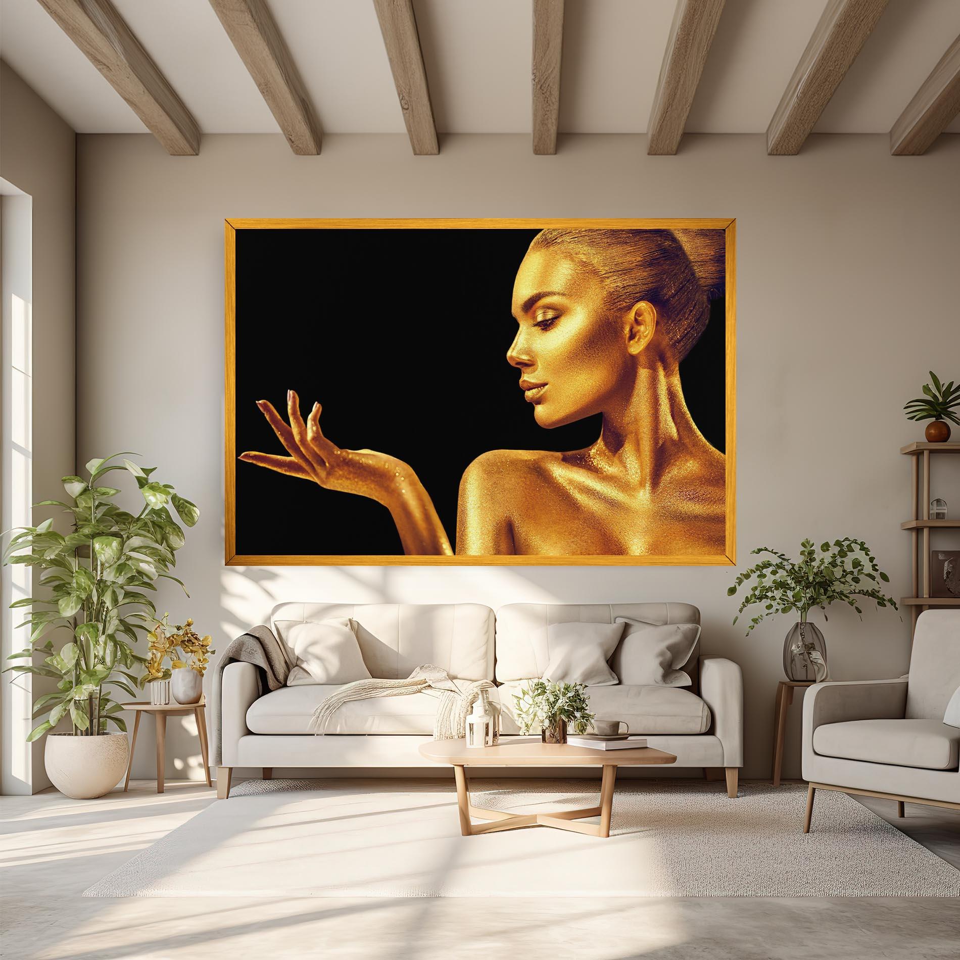 Leinwandbild Golden Glamour mockup 6