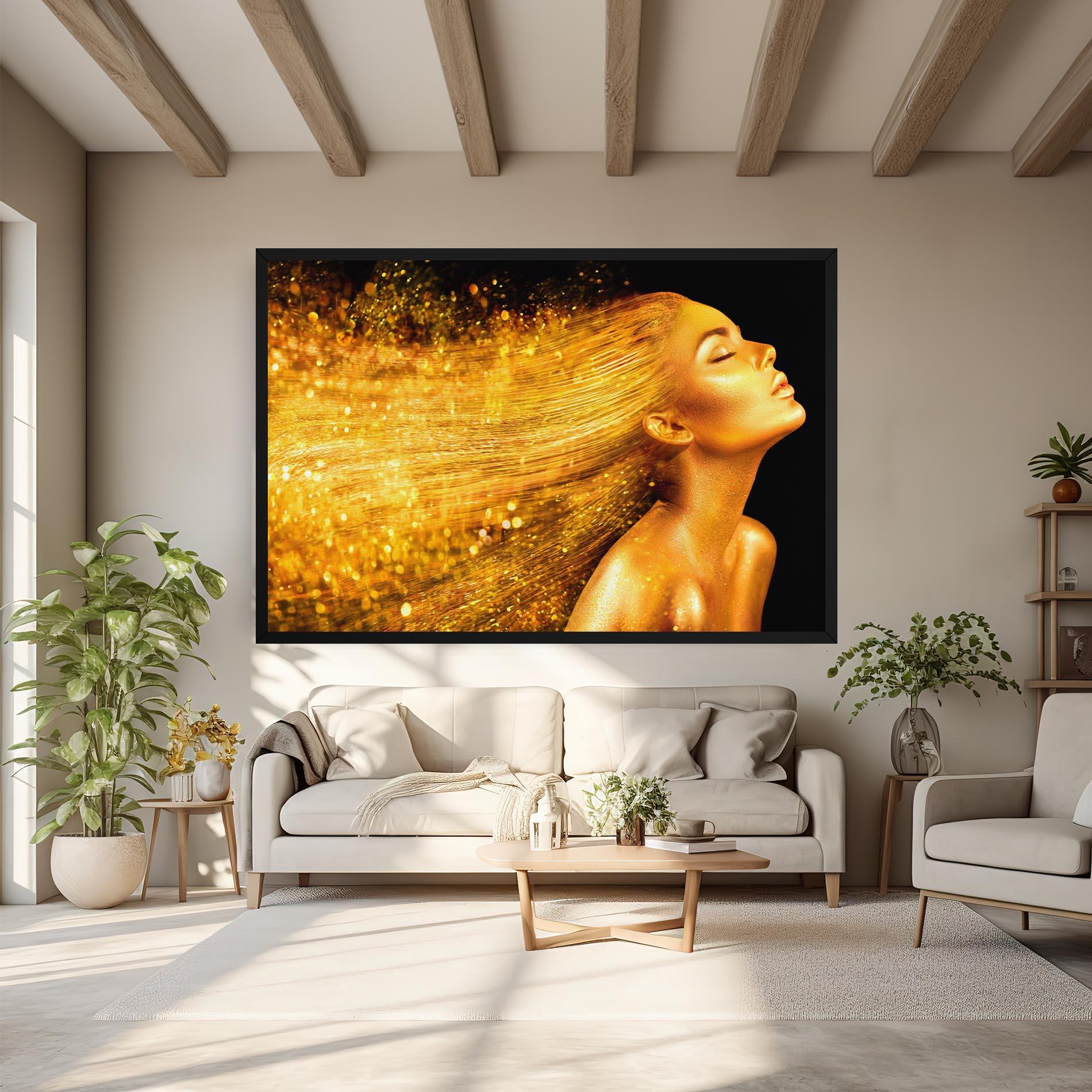 Leinwandbild Golden Girl mockup 6