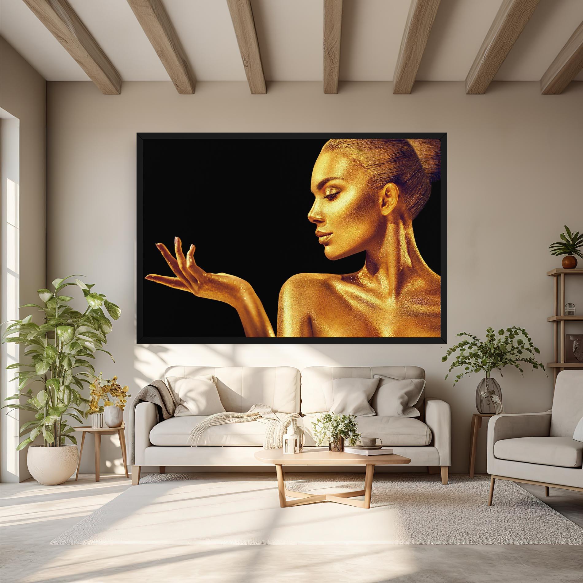 Leinwandbild Golden Glamour mockup 6