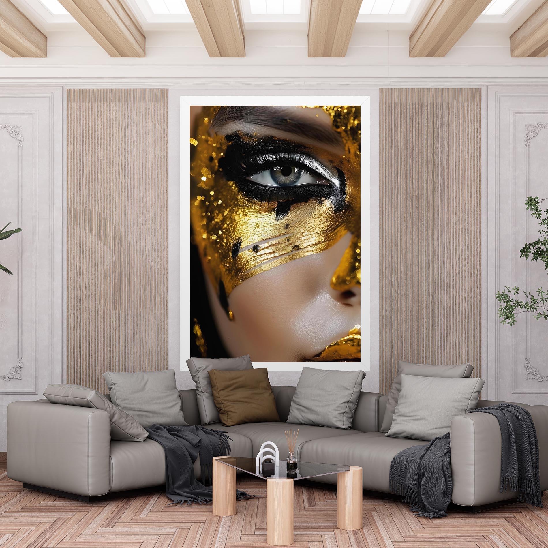 Leinwandbild Black Gold Eyeliner mockup 6