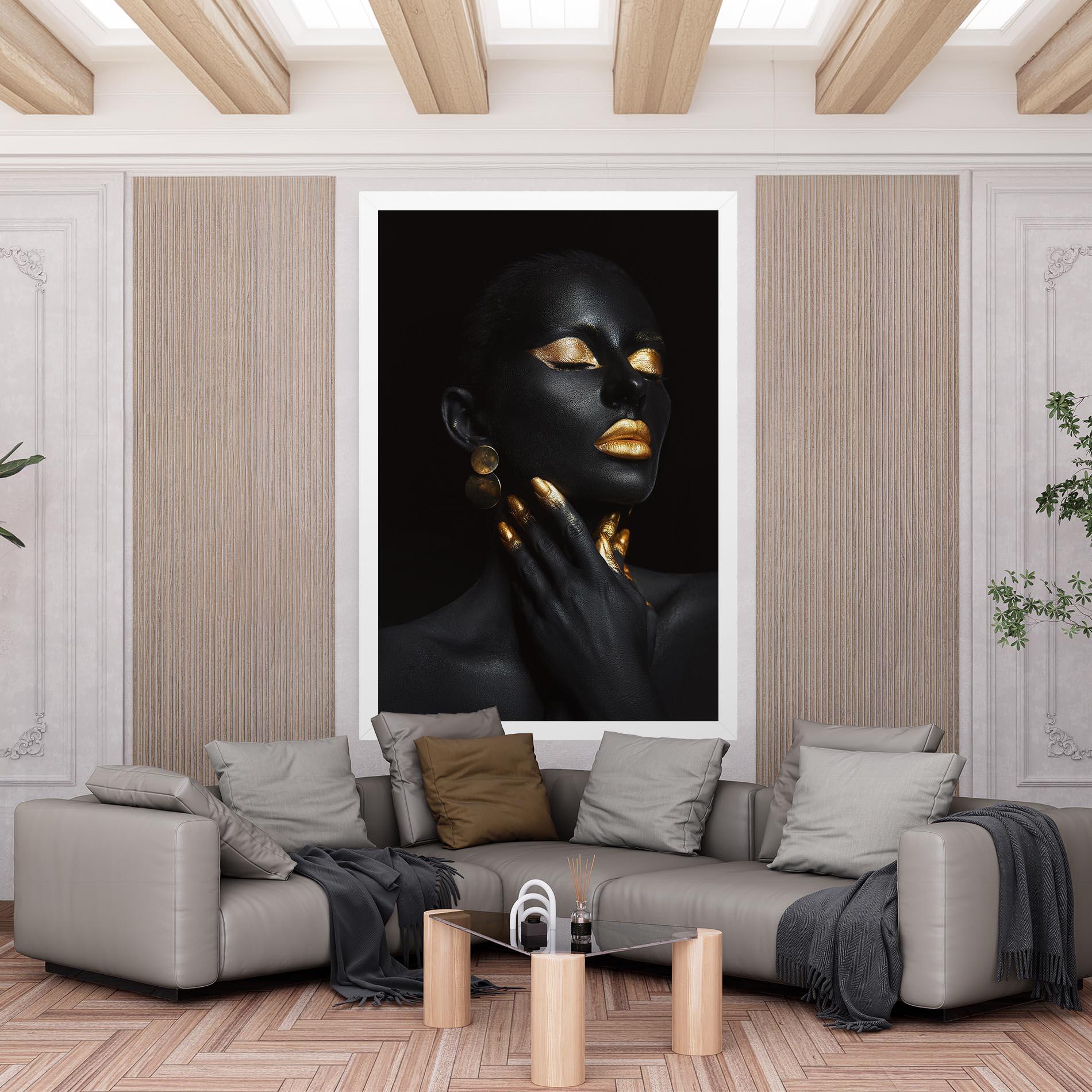 Leinwandbild Eyelids Gold Makeup mockup 6