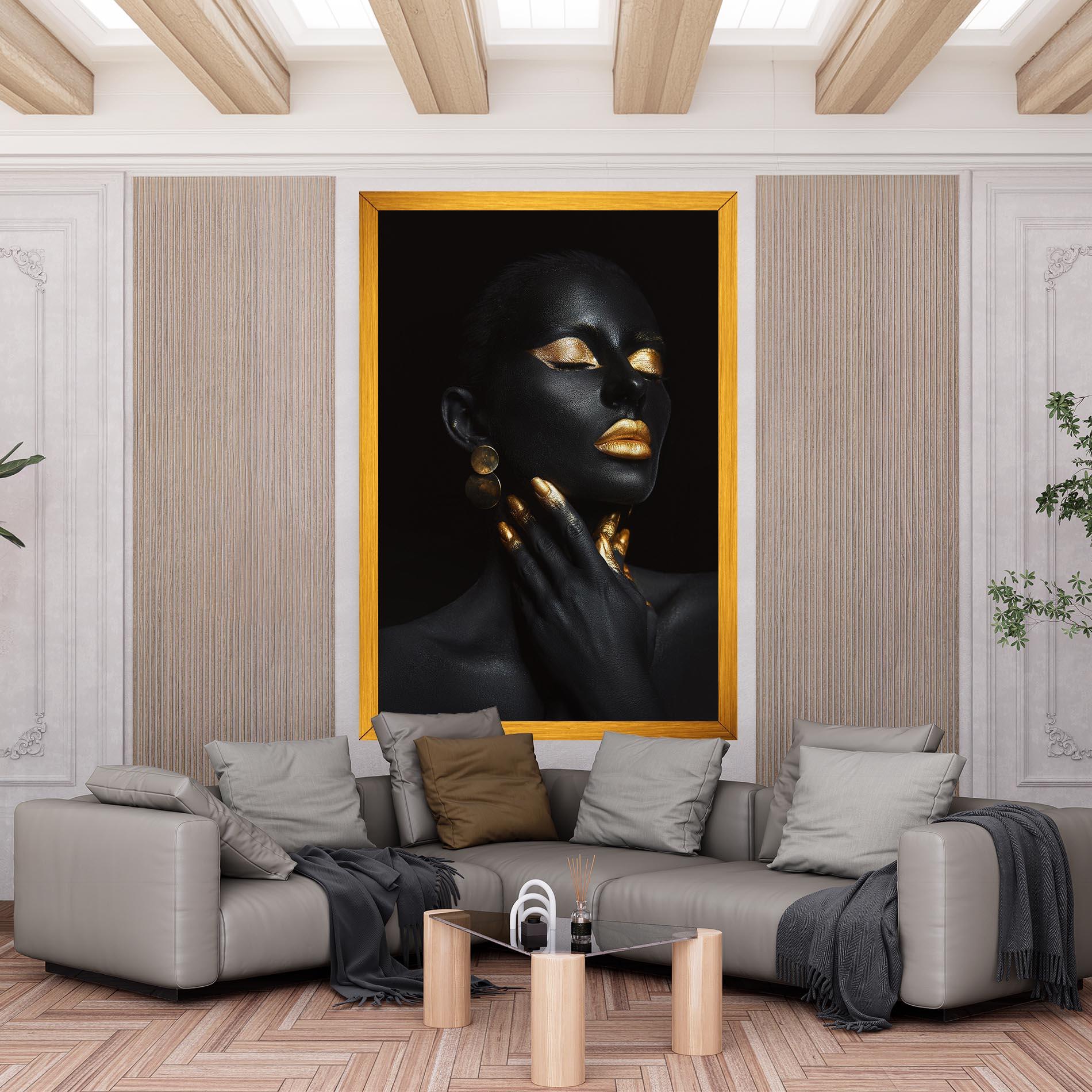 Leinwandbild Eyelids Gold Makeup mockup 6