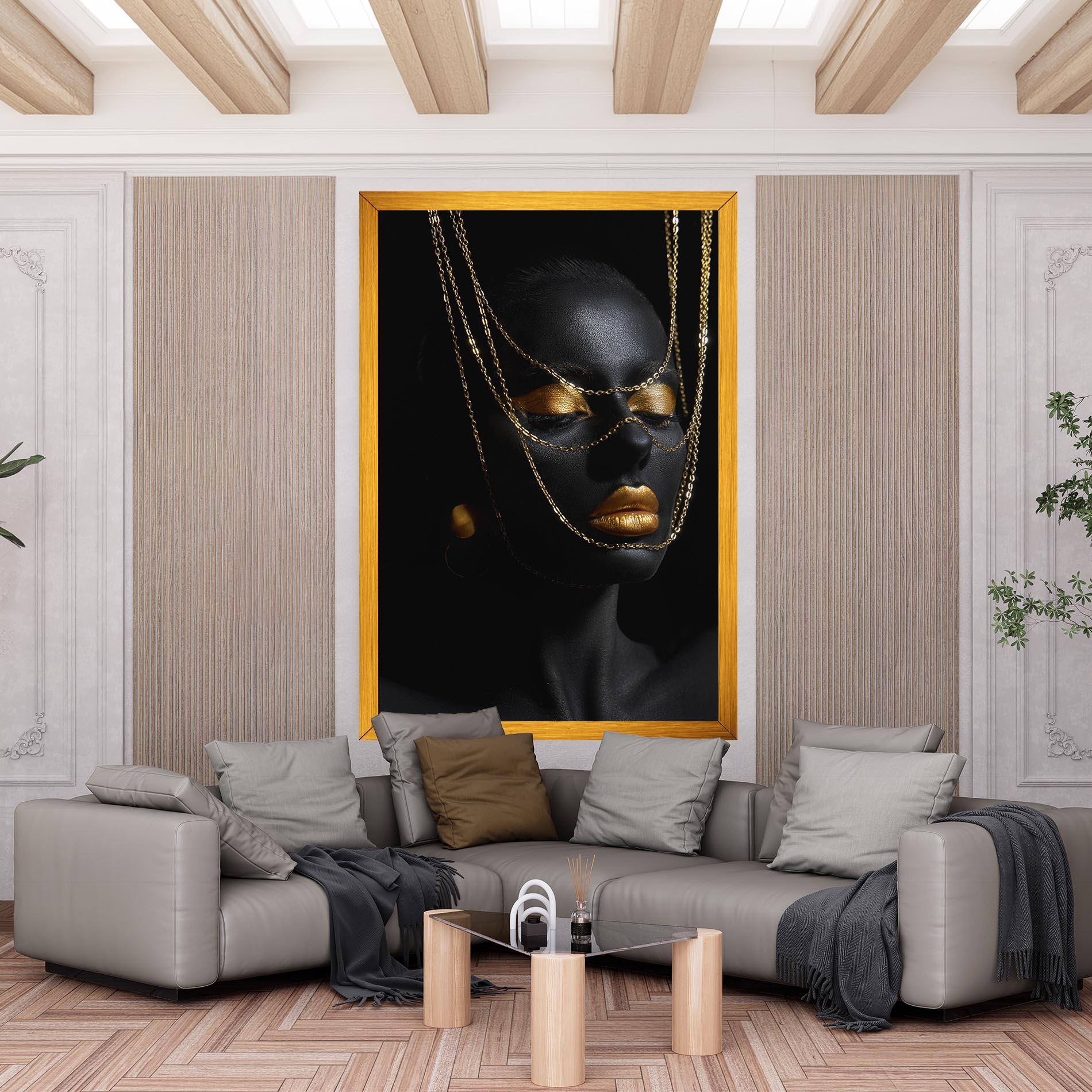 Leinwandbild Gold Chain Girl mockup 6