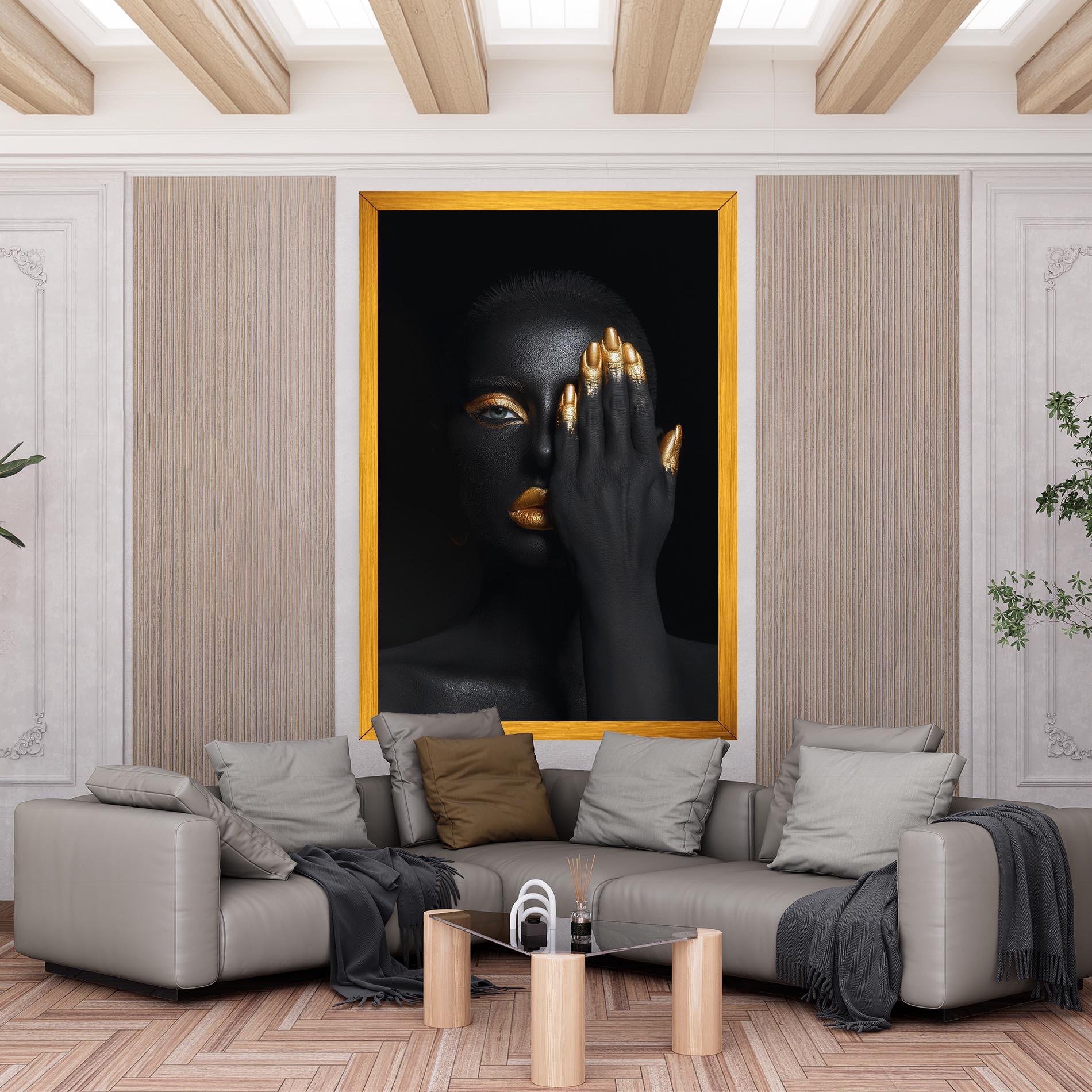 Leinwandbild Gold Makeup Chain mockup 6