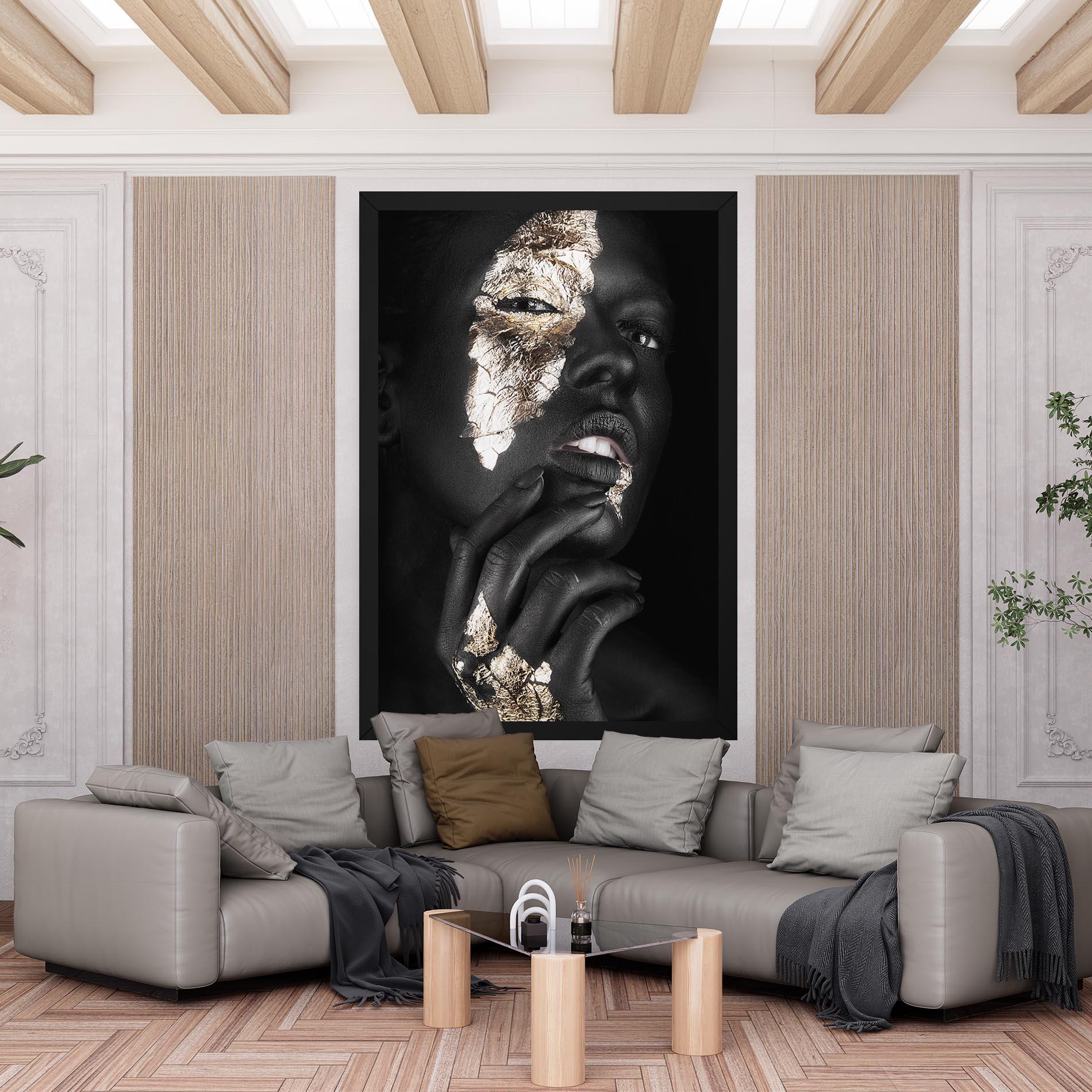 Leinwandbild Golden Posture mockup 6