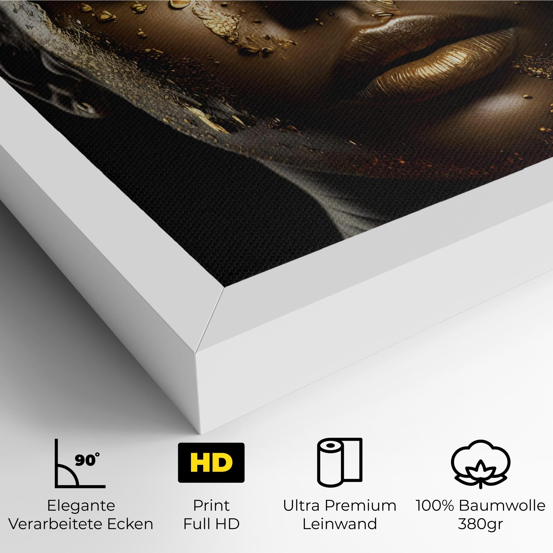 Attractive Gold Woman mockup 4