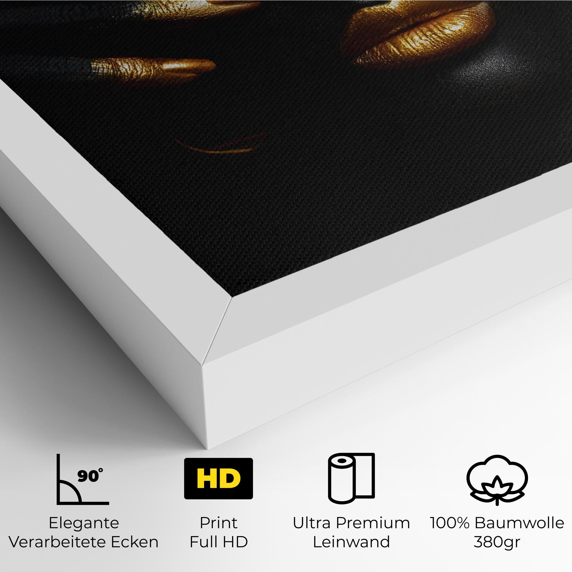 Gold Makeup Nails mockup 4