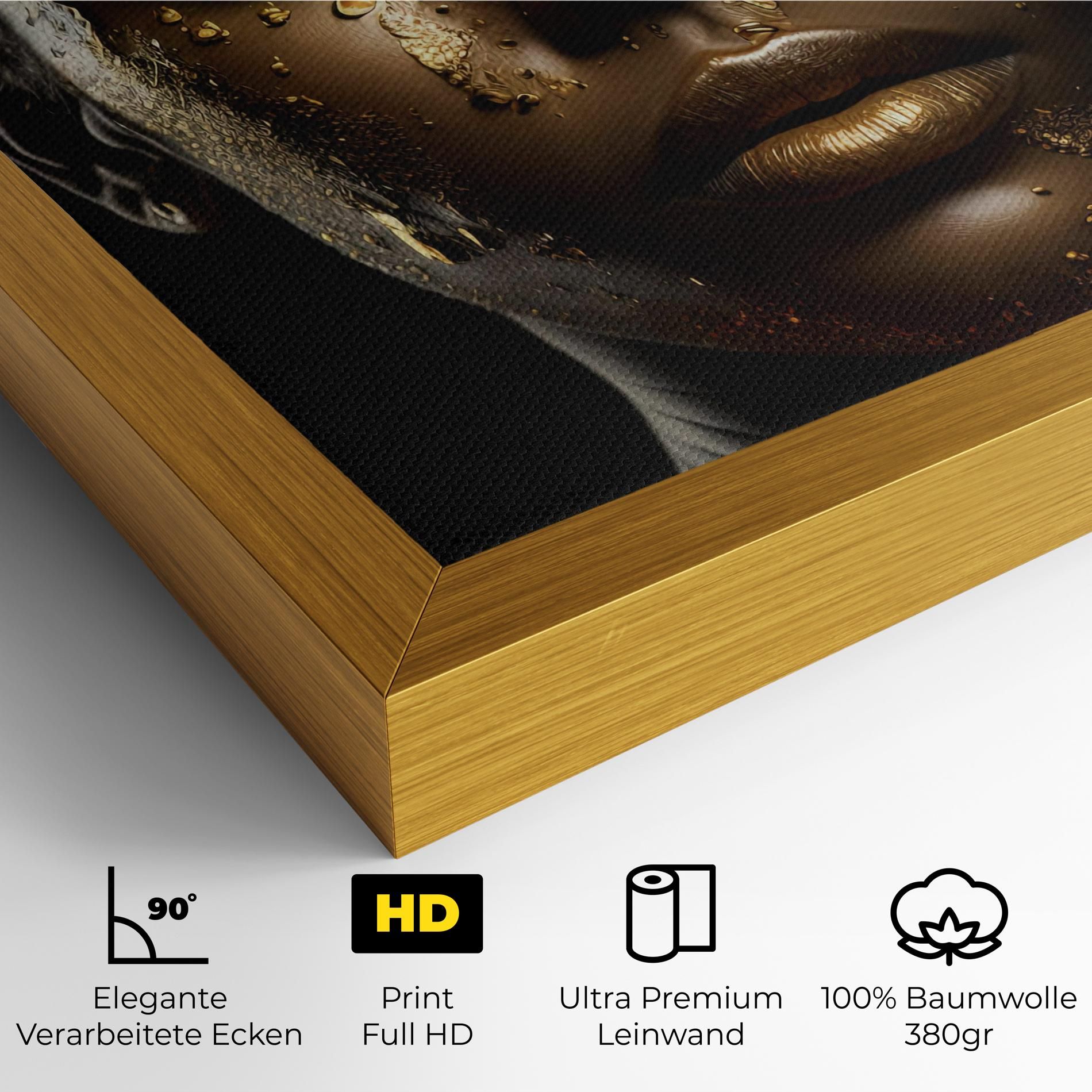 Attractive Gold Woman mockup 4