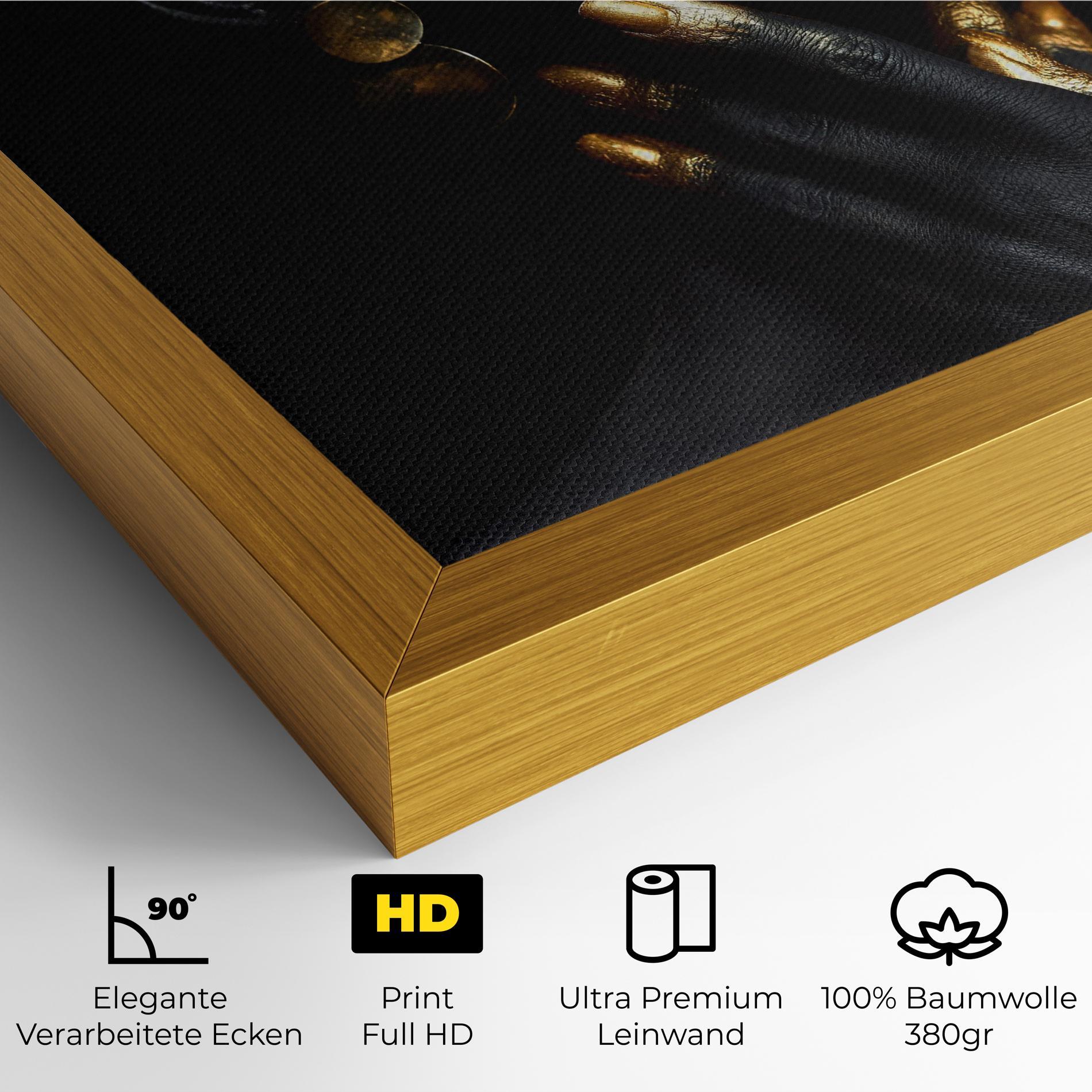 Leinwandbild Eyelids Gold Makeup mockup 4