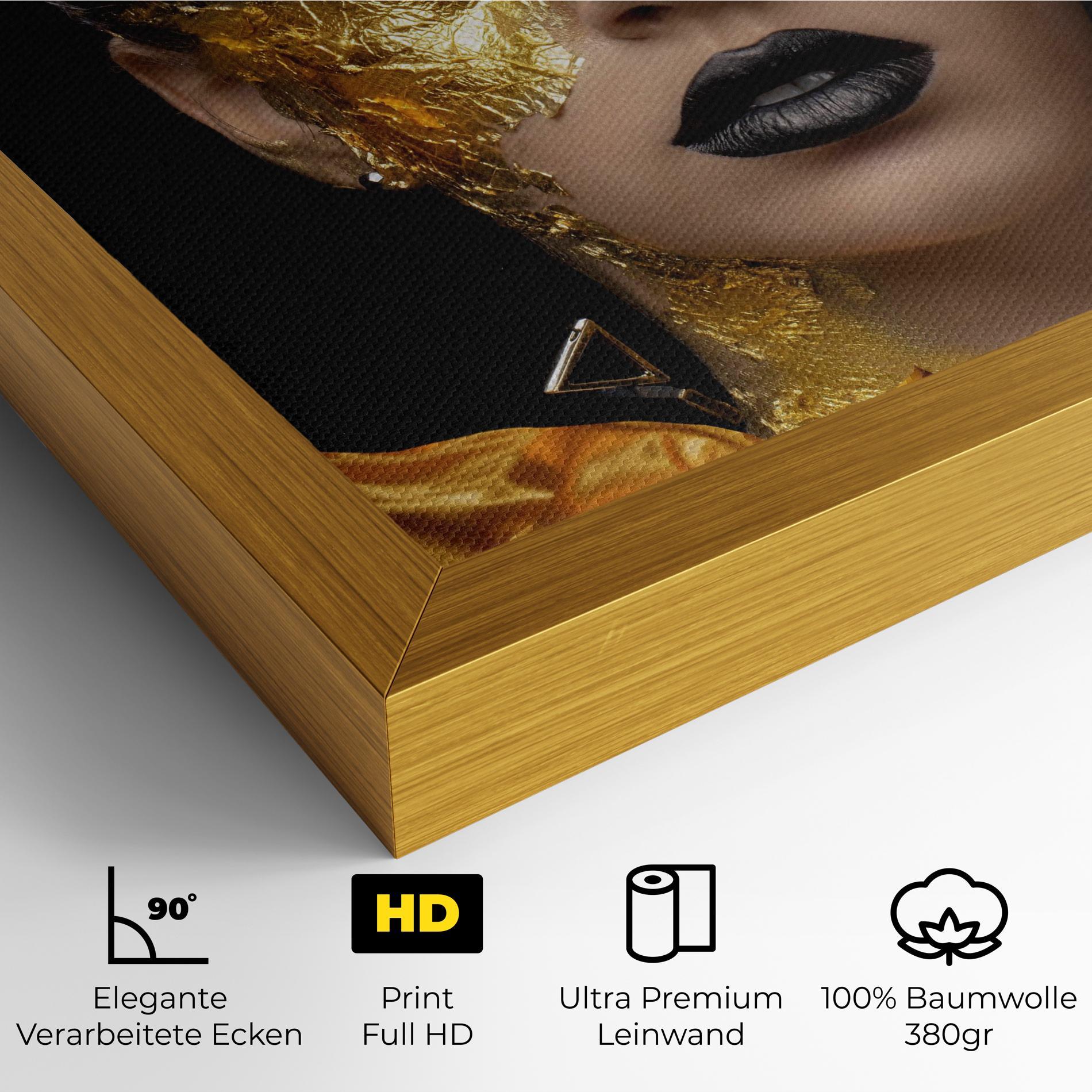 Leinwandbild Glamorous Gold Outfit mockup 4