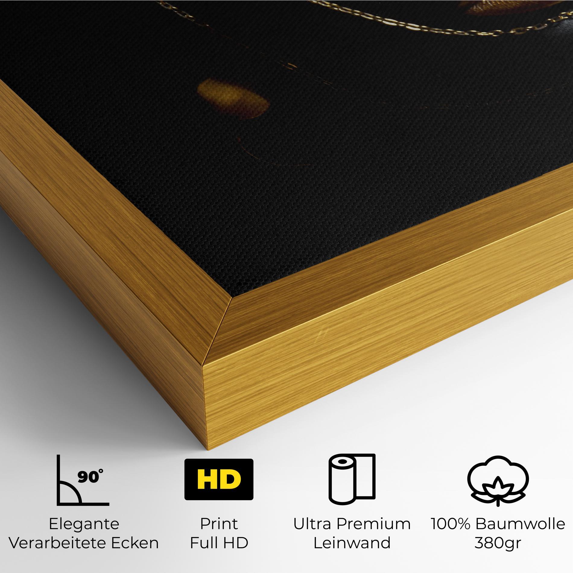 Leinwandbild Gold Chain Girl mockup 4