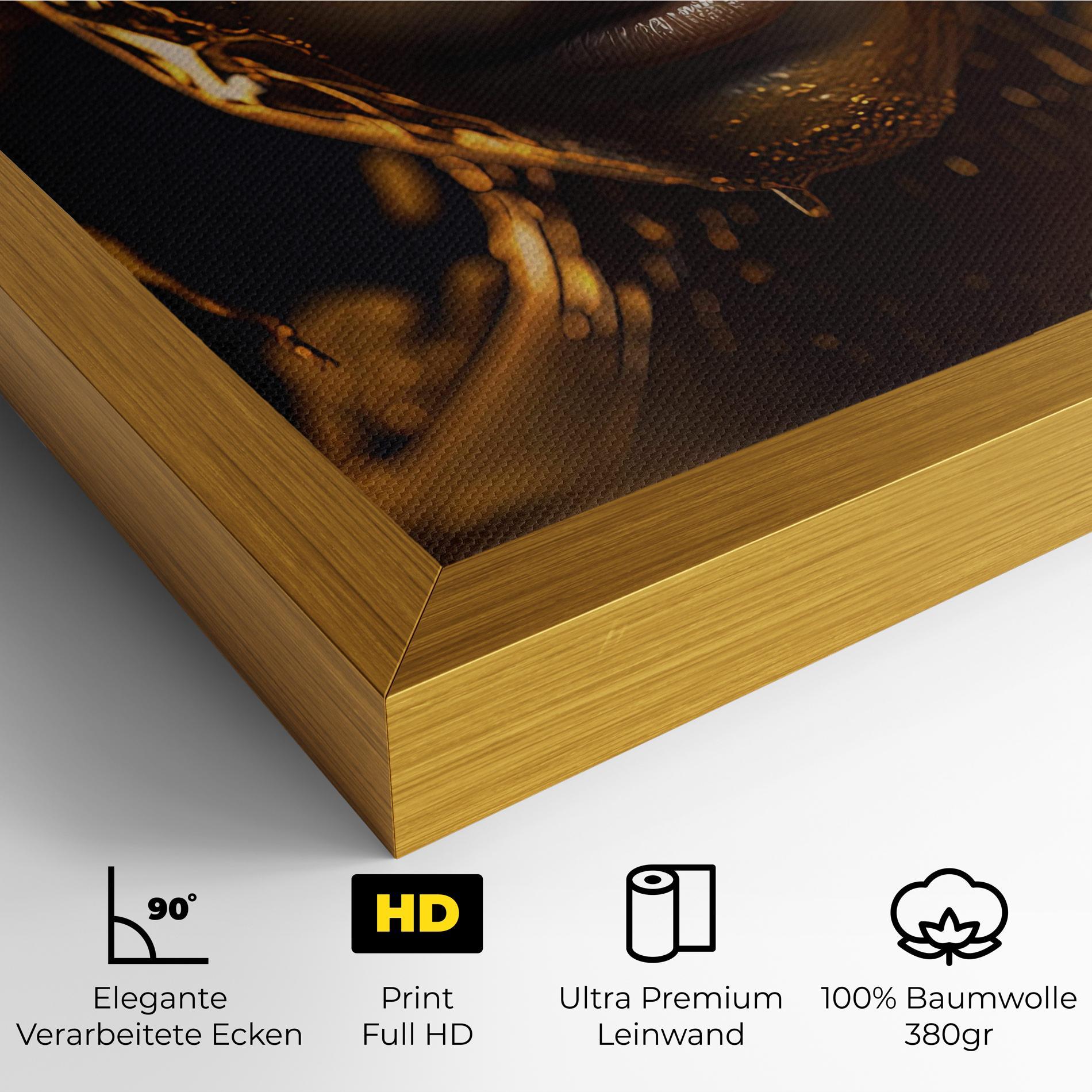 Leinwandbild Gold Honeycomb Girl mockup 4