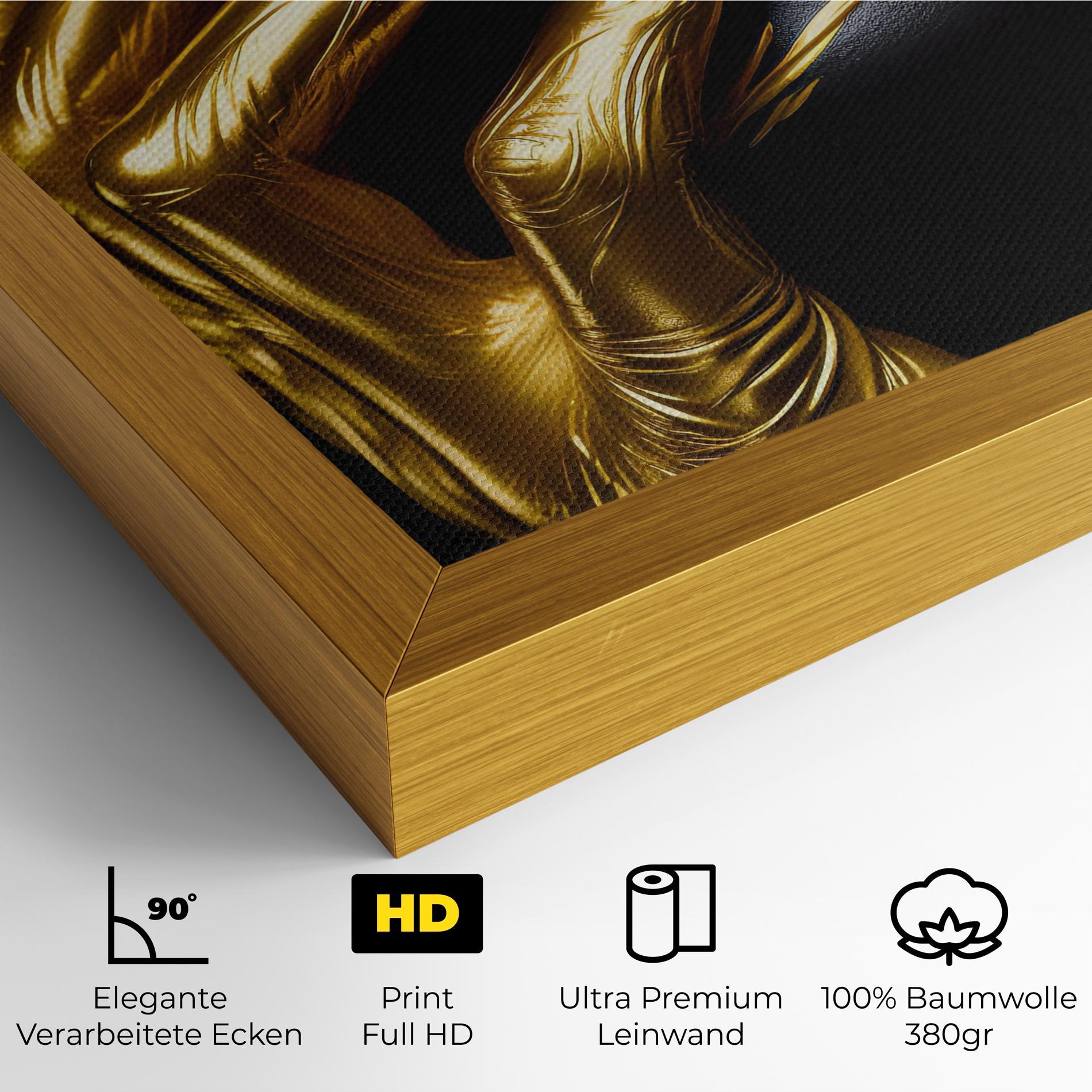 Leinwandbild Gold Small Hand mockup 4