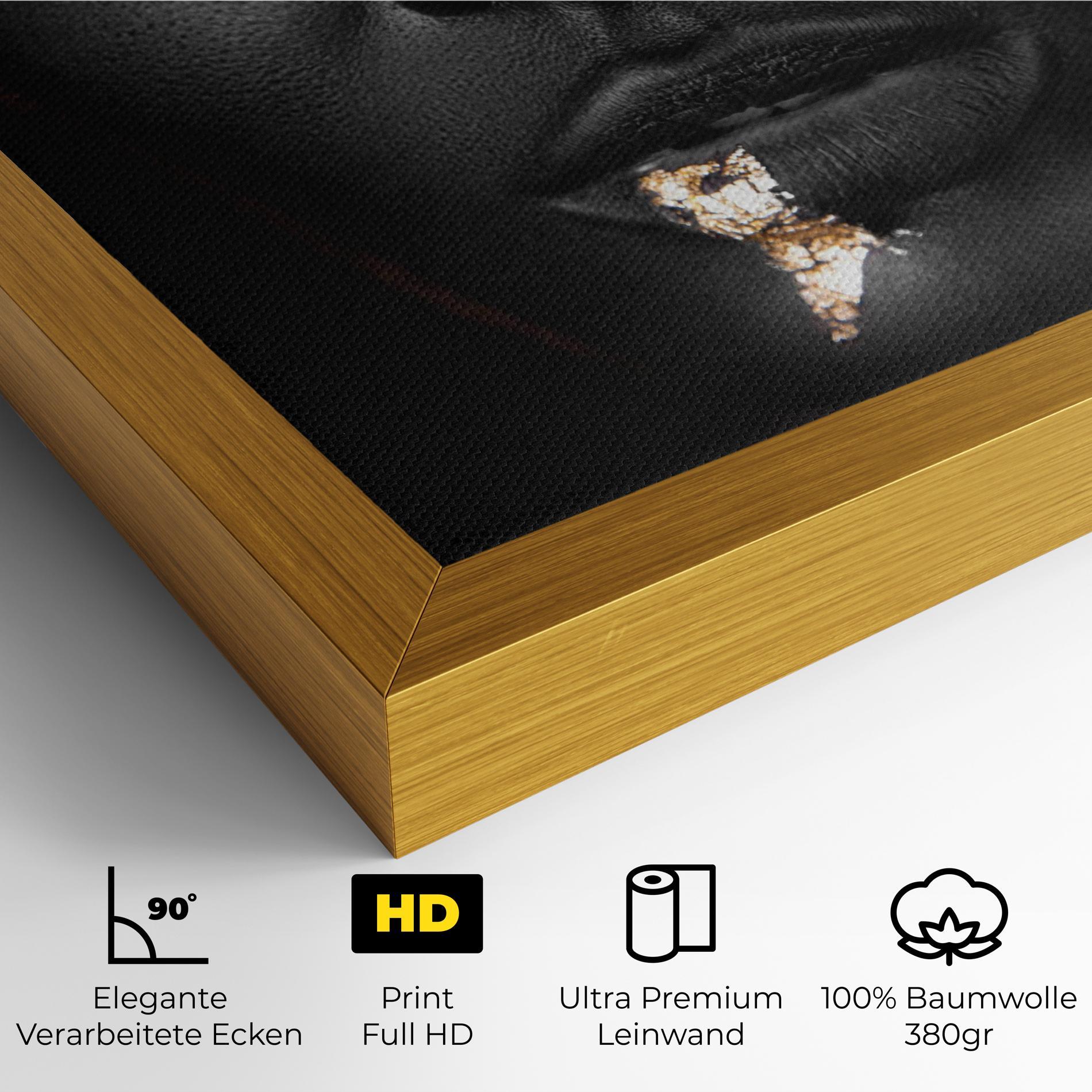 Leinwandbild Golden Face mockup 4