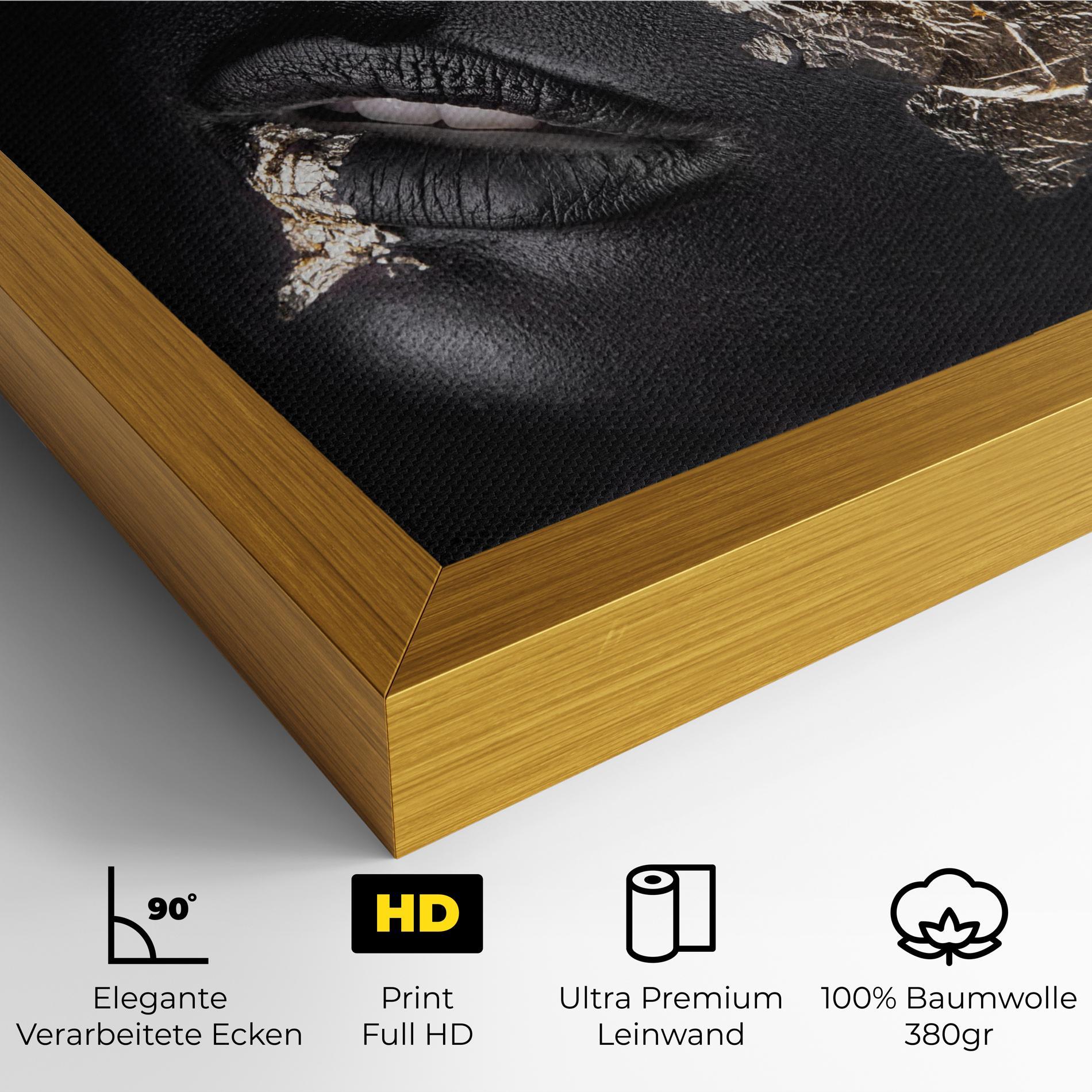 Leinwandbild Grey Gold Makeup mockup 4