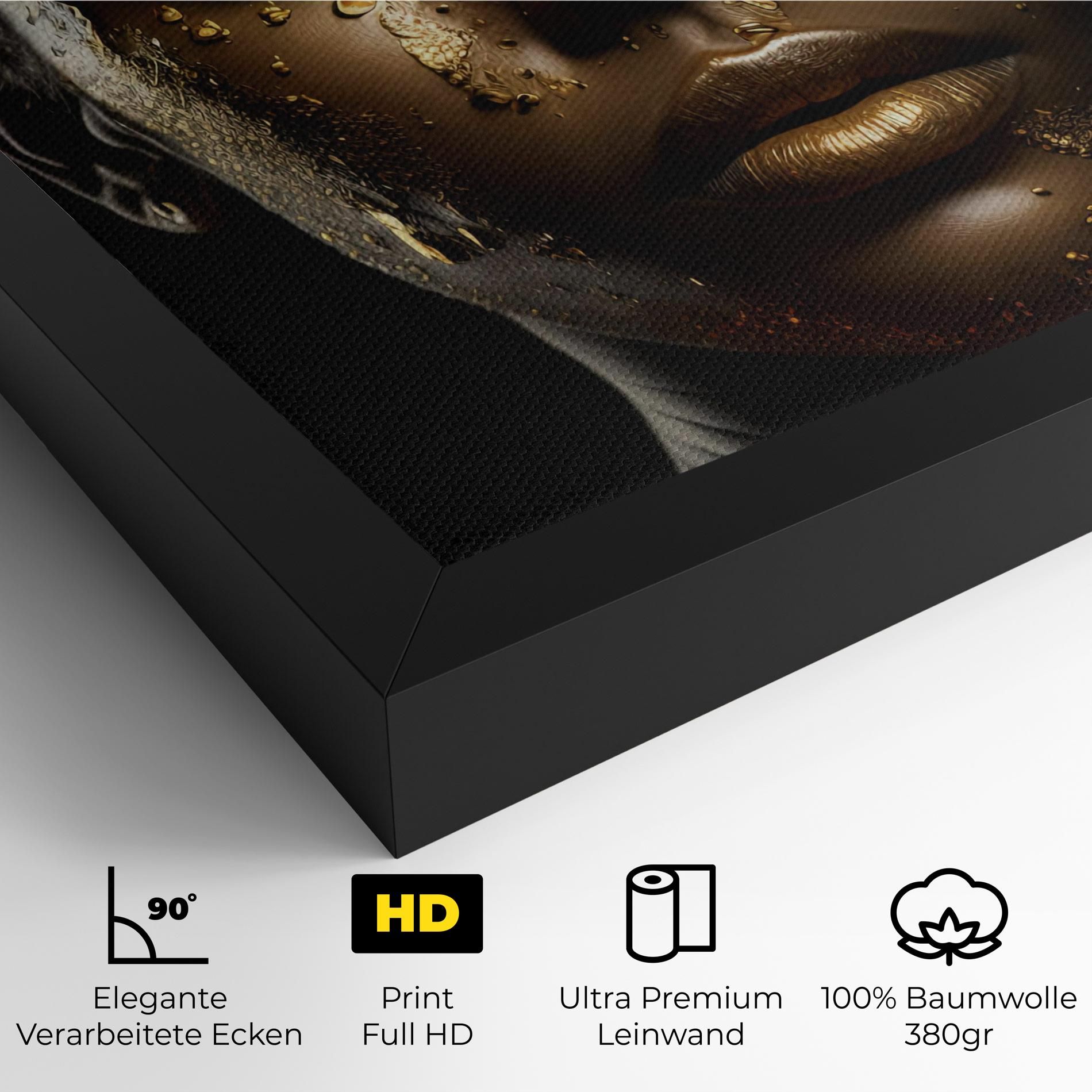 Attractive Gold Woman mockup 4