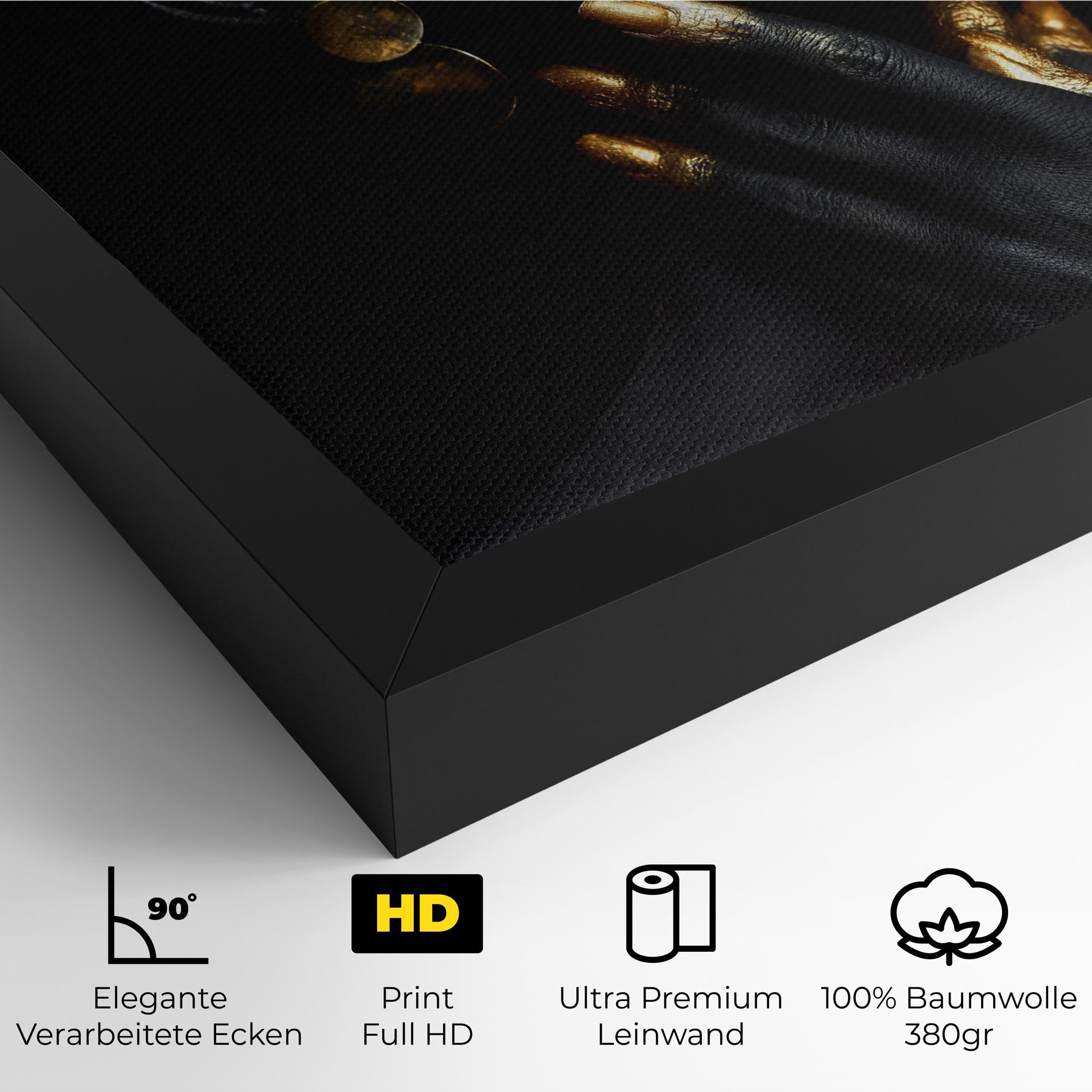 Leinwandbild Eyelids Gold Makeup mockup 4